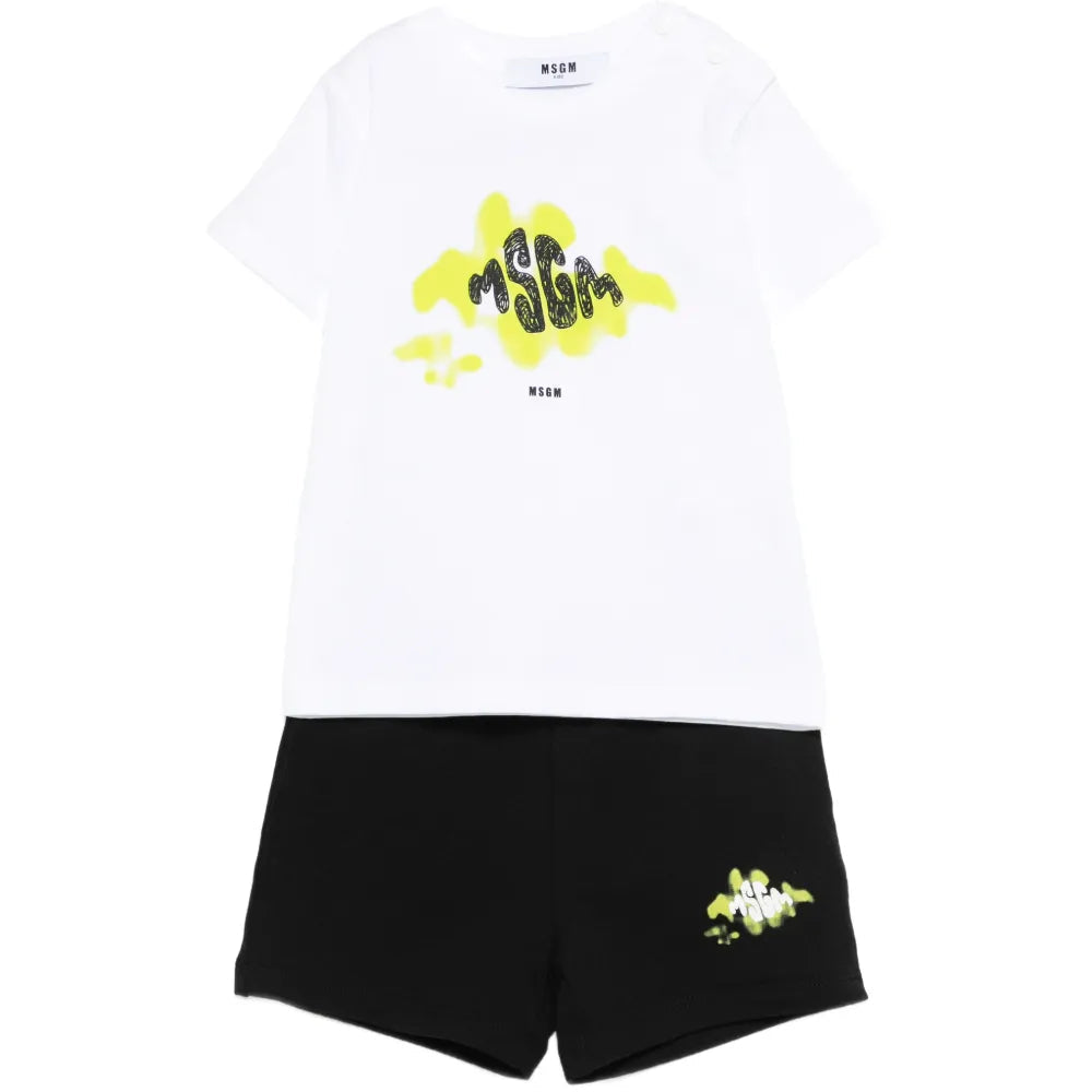 Logo Print Shorts Set