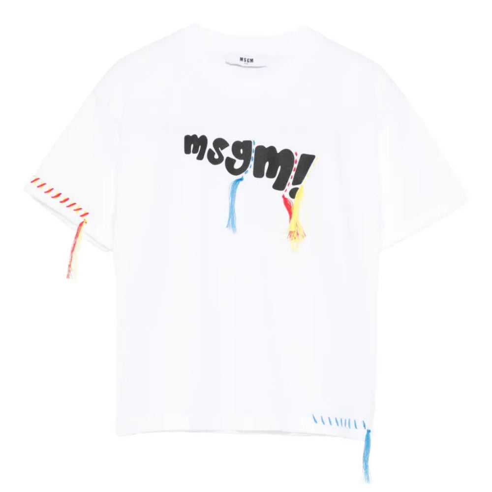 Logo Printed Tassel T-Shirt
