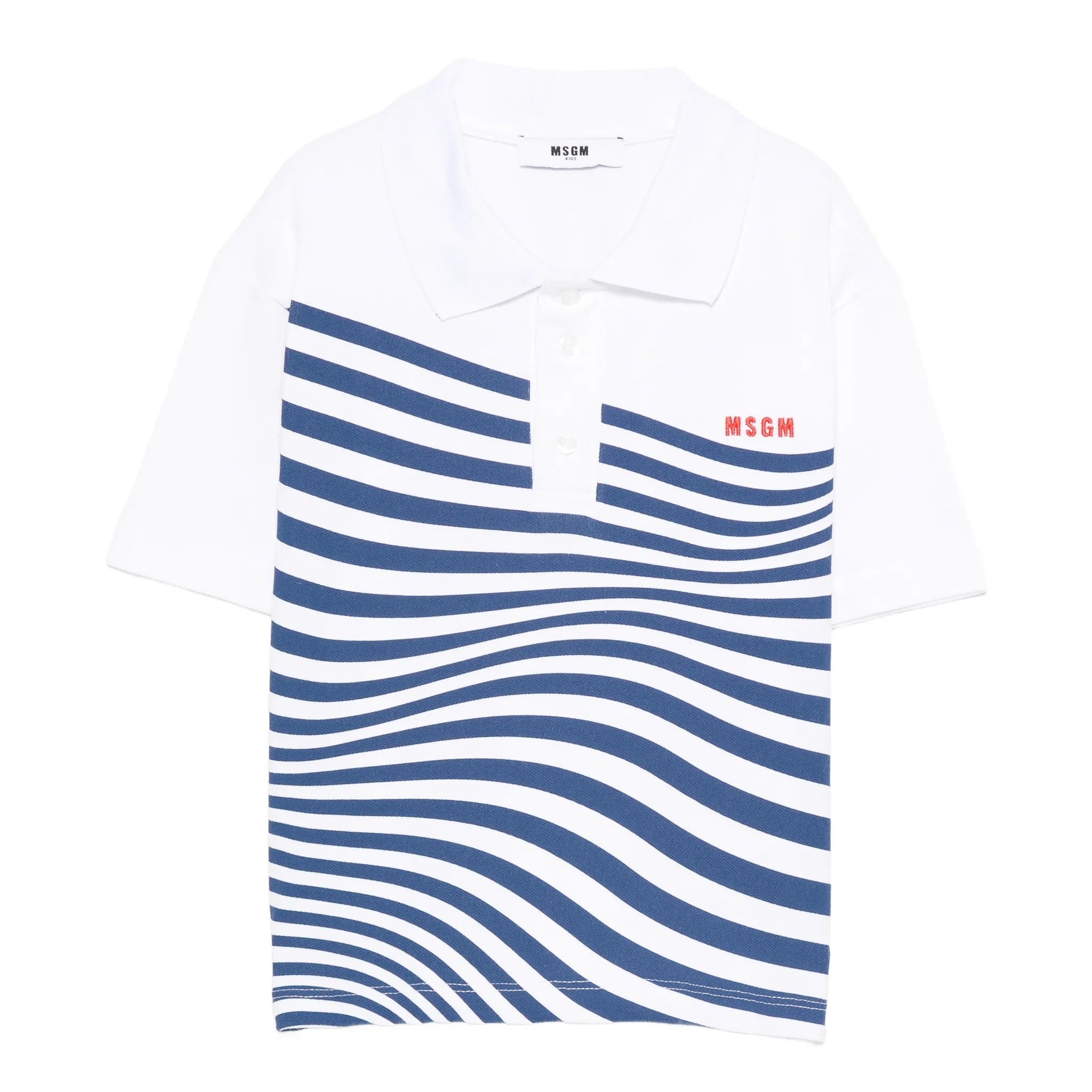 Striped Pattern Polo Shirt