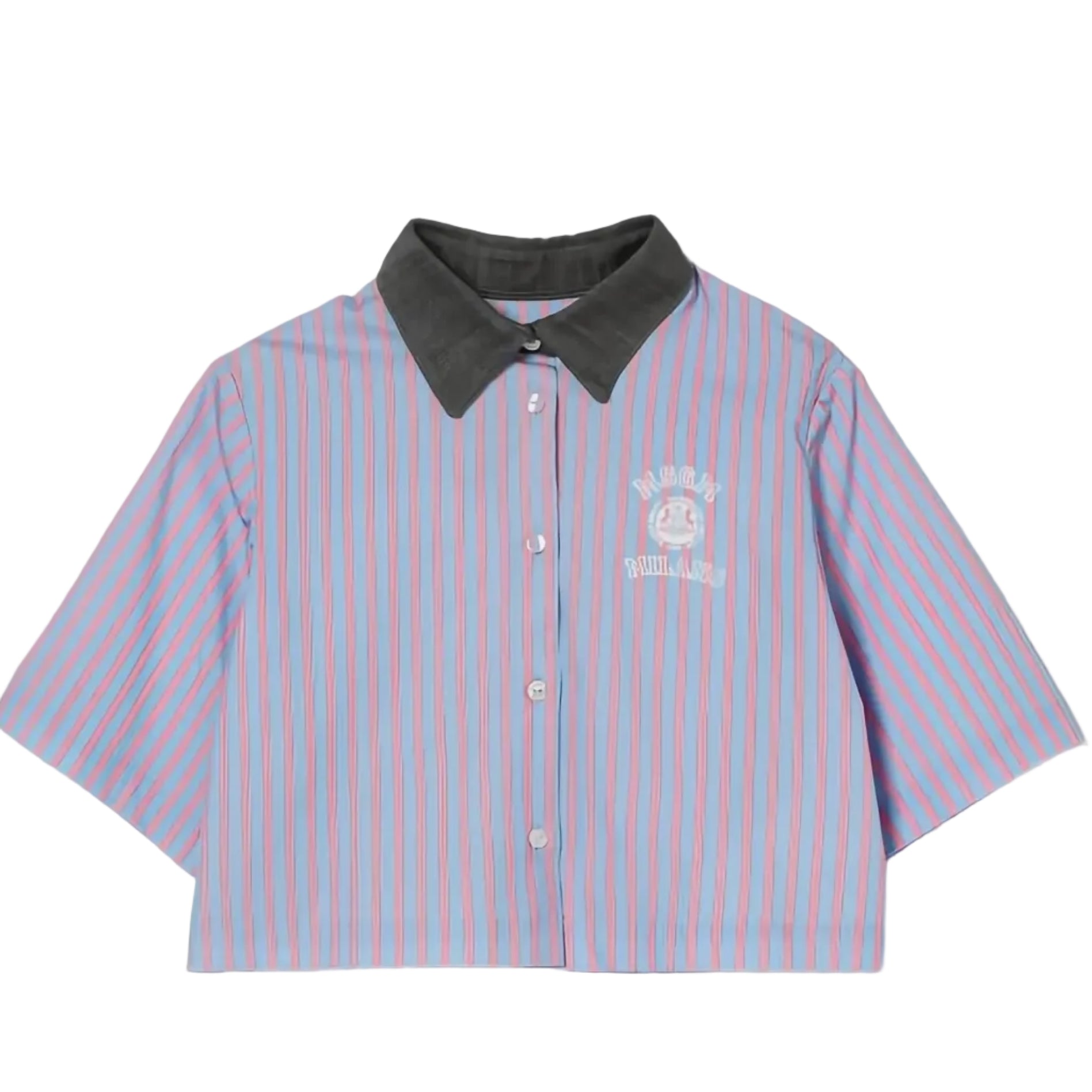 Poplin Striped Logo Shirt