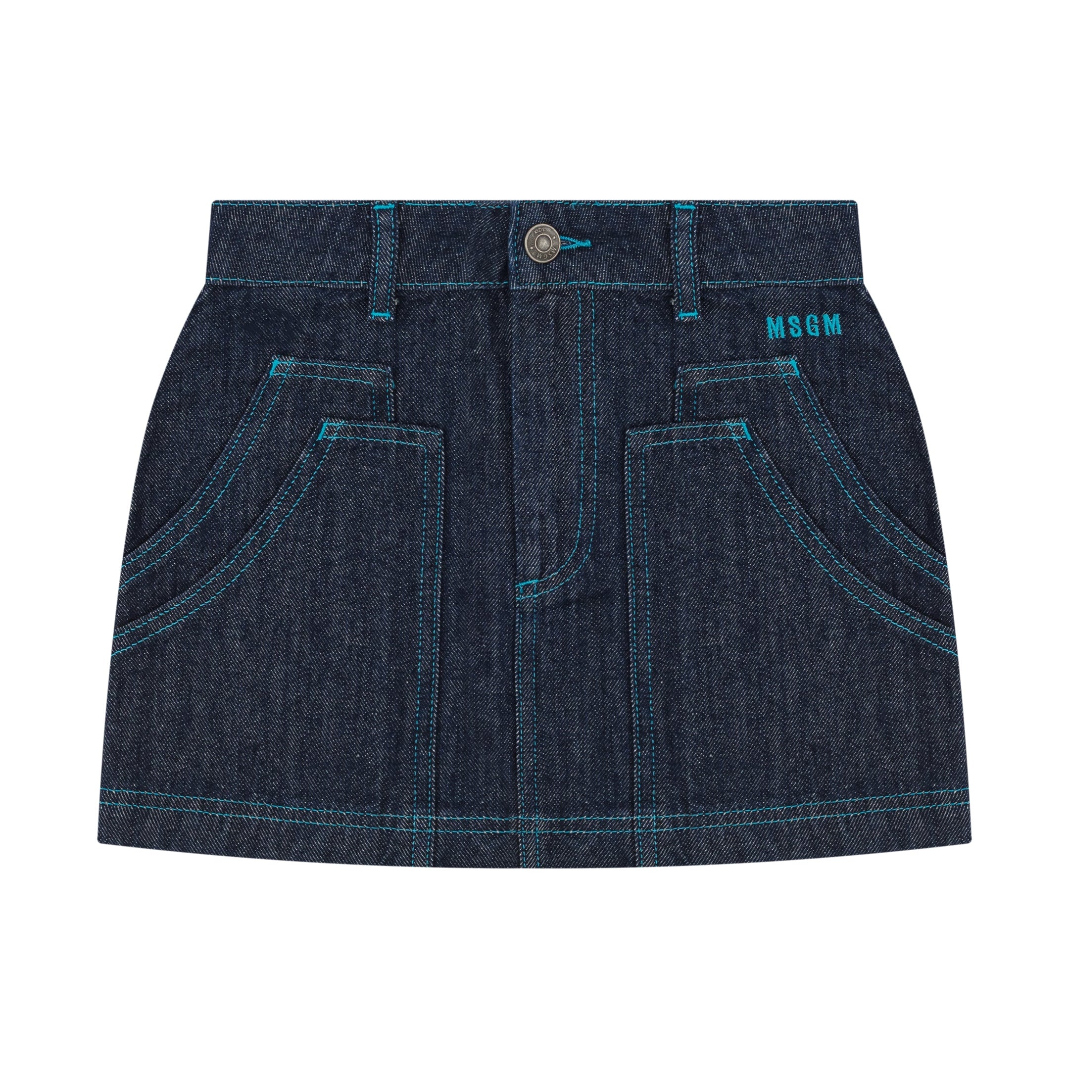 Logo Denim Skirt