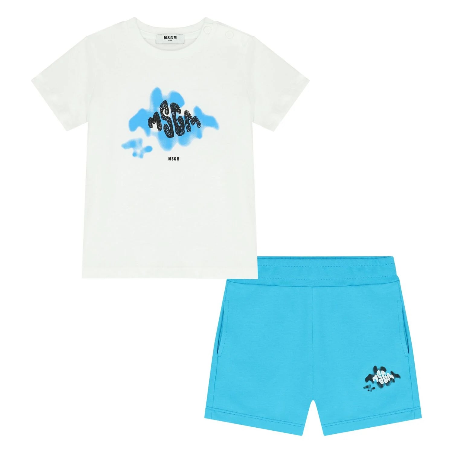 Logo Print Shorts Set