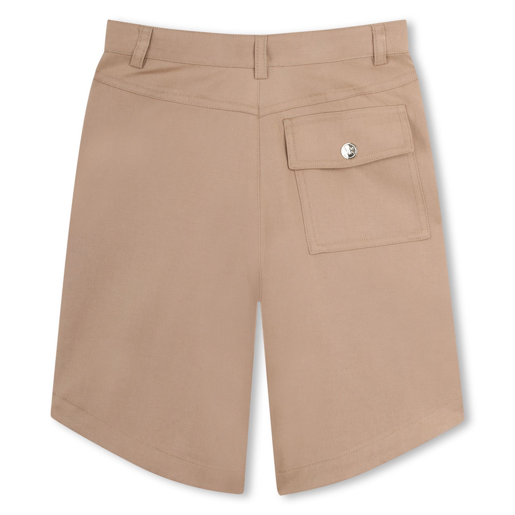 Pleated Diagonal Pocket Shorts