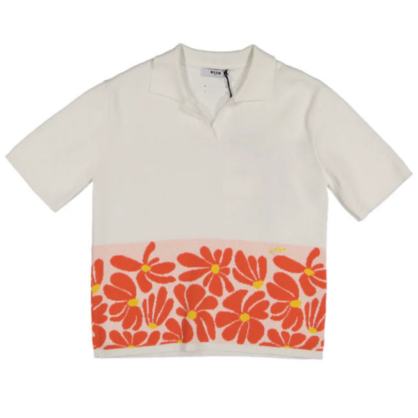 Striped Pattern Polo Shirt