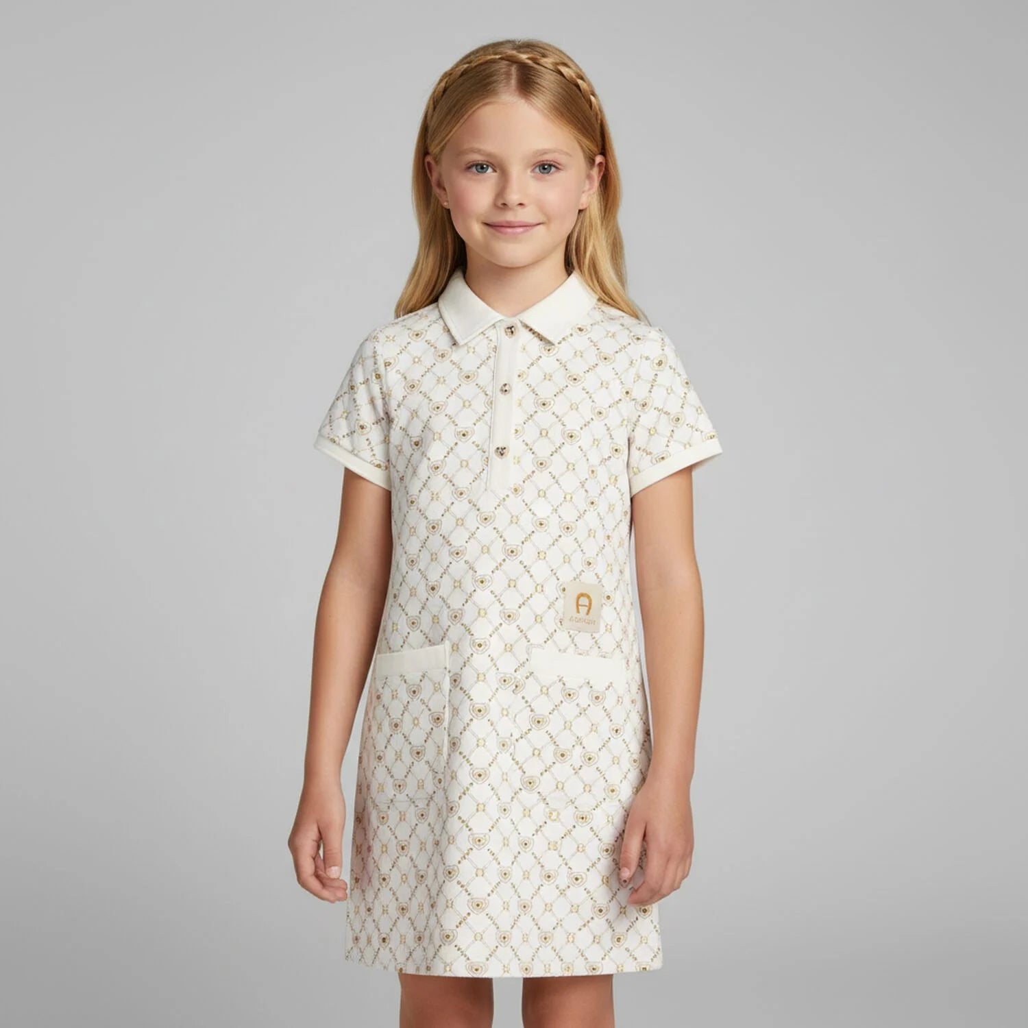 AIGNERLogo Heart Polo Collar Dress4062176767596SAVANNA