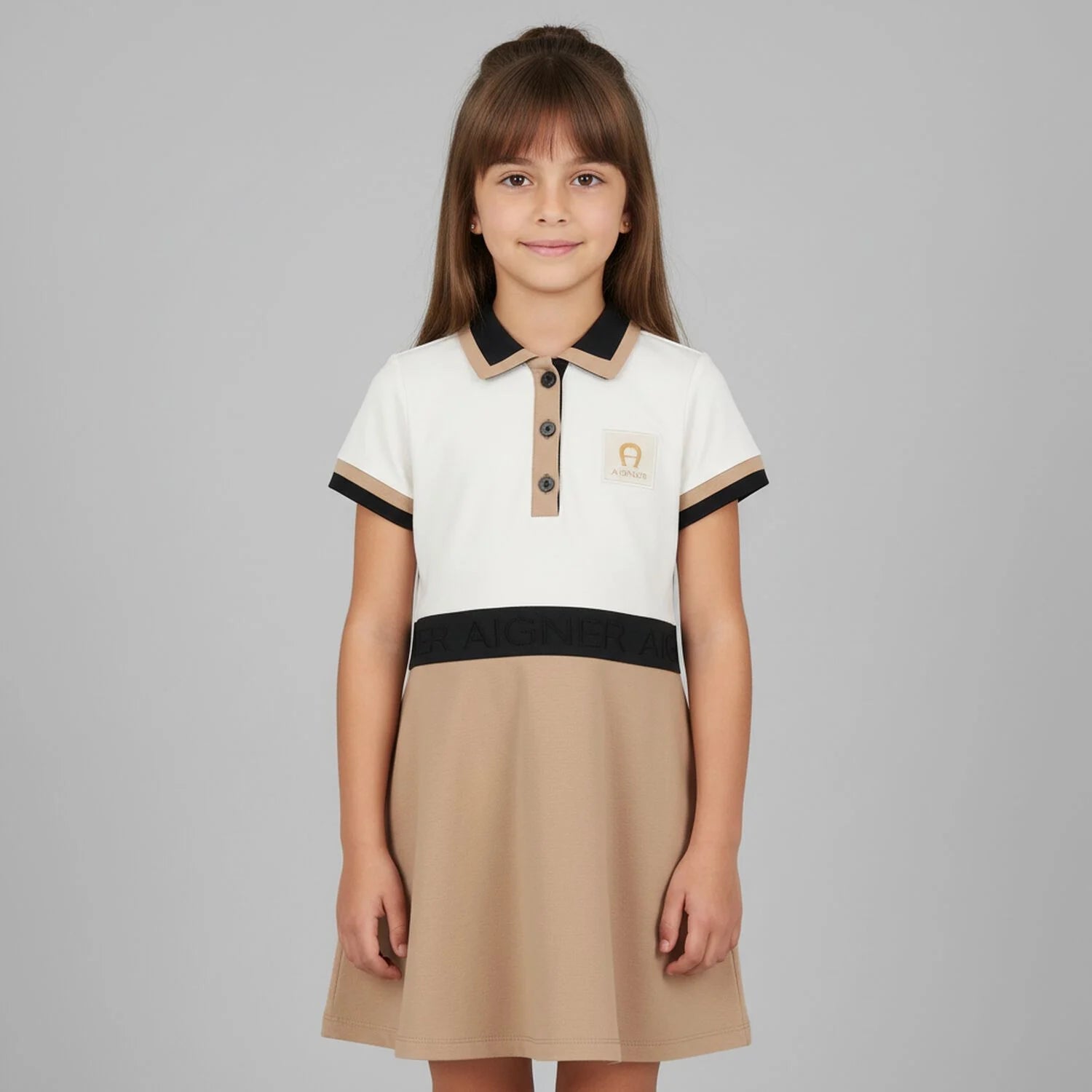 AIGNERLogo Polo Collar Dress4062176774402SAVANNA
