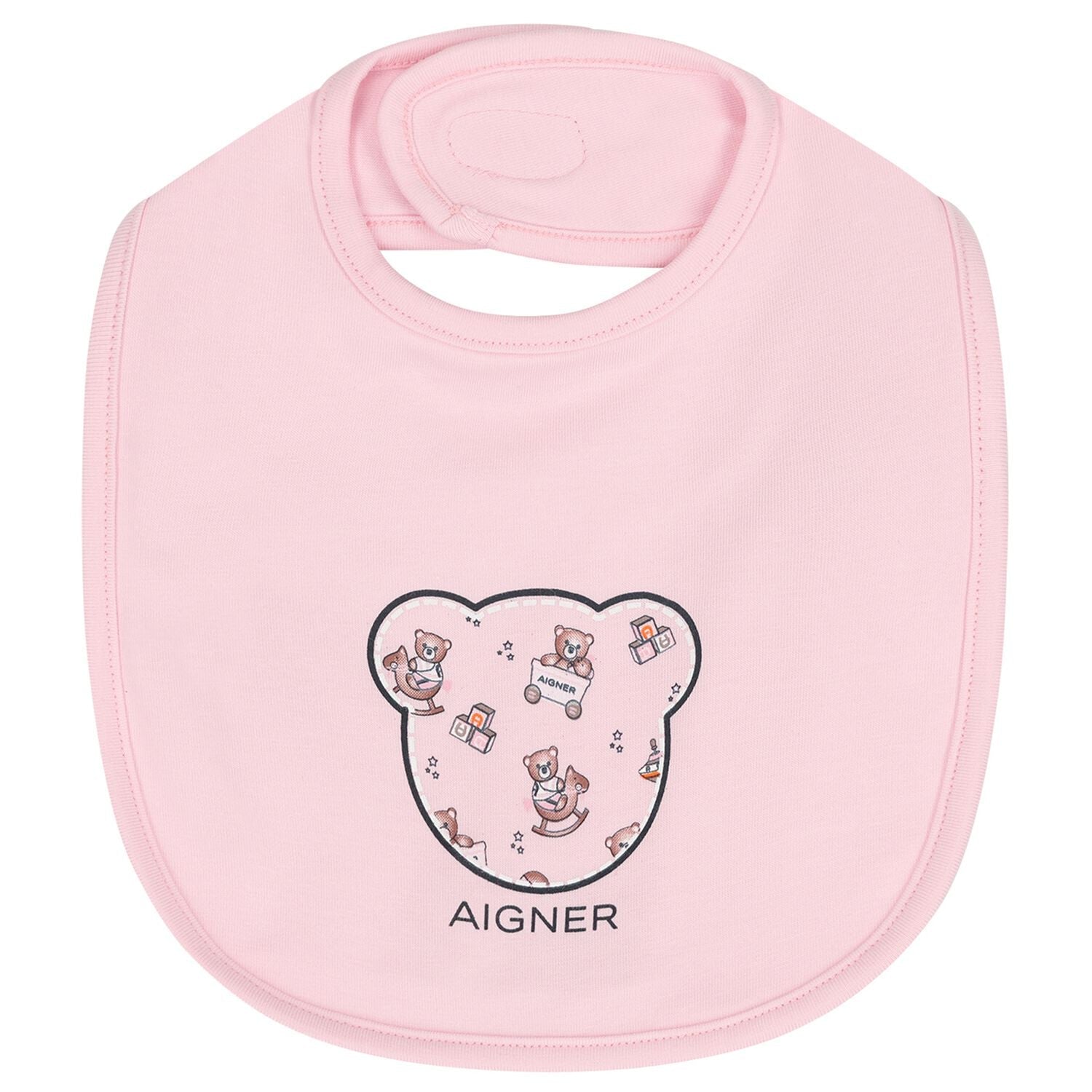 AIGNERTeddy Bear Logo Baby Bib4062176899051SAVANNA