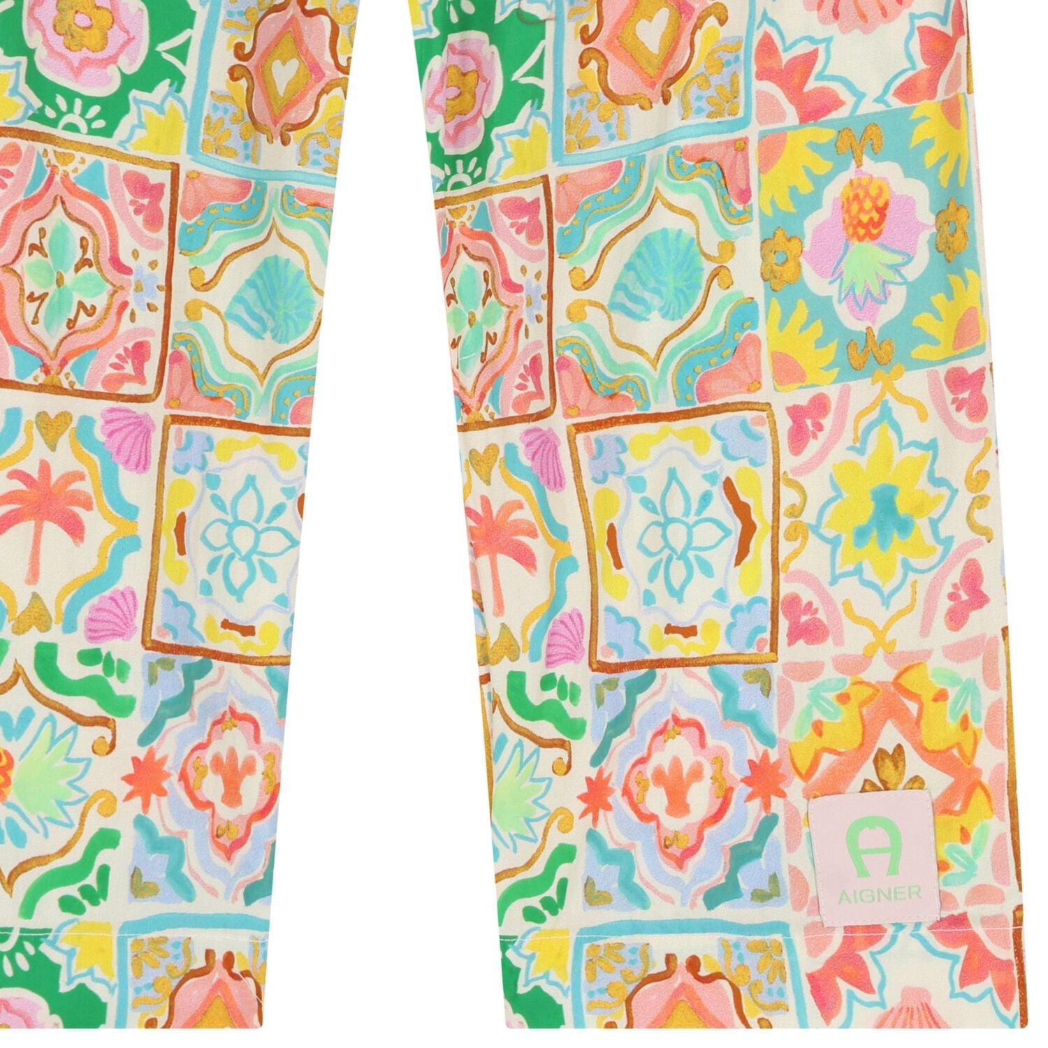 AIGNERTile Print Trousers4062176862581SAVANNA