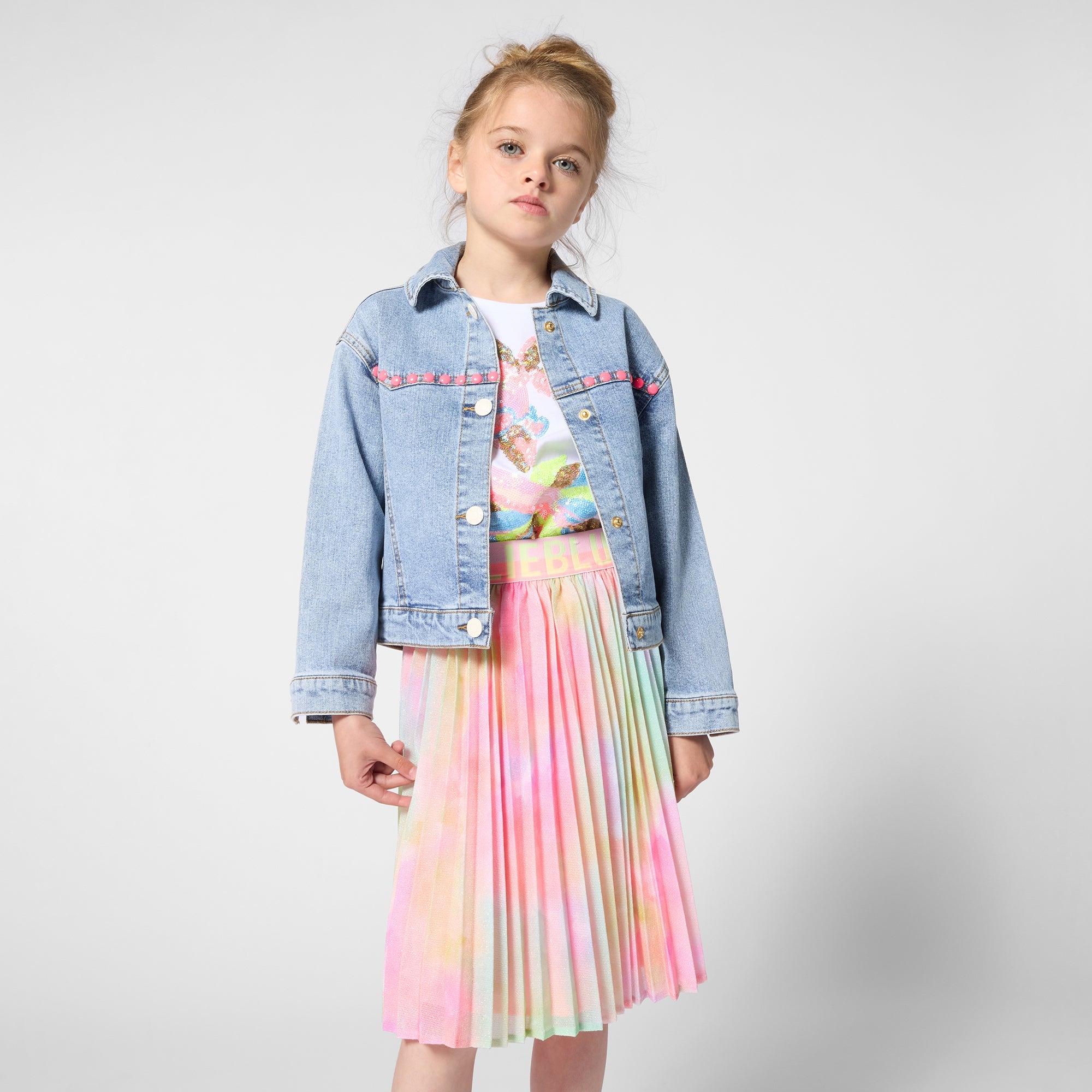 BillieblushGlittery Pleated Logo Skirt3617166037671SAVANNA