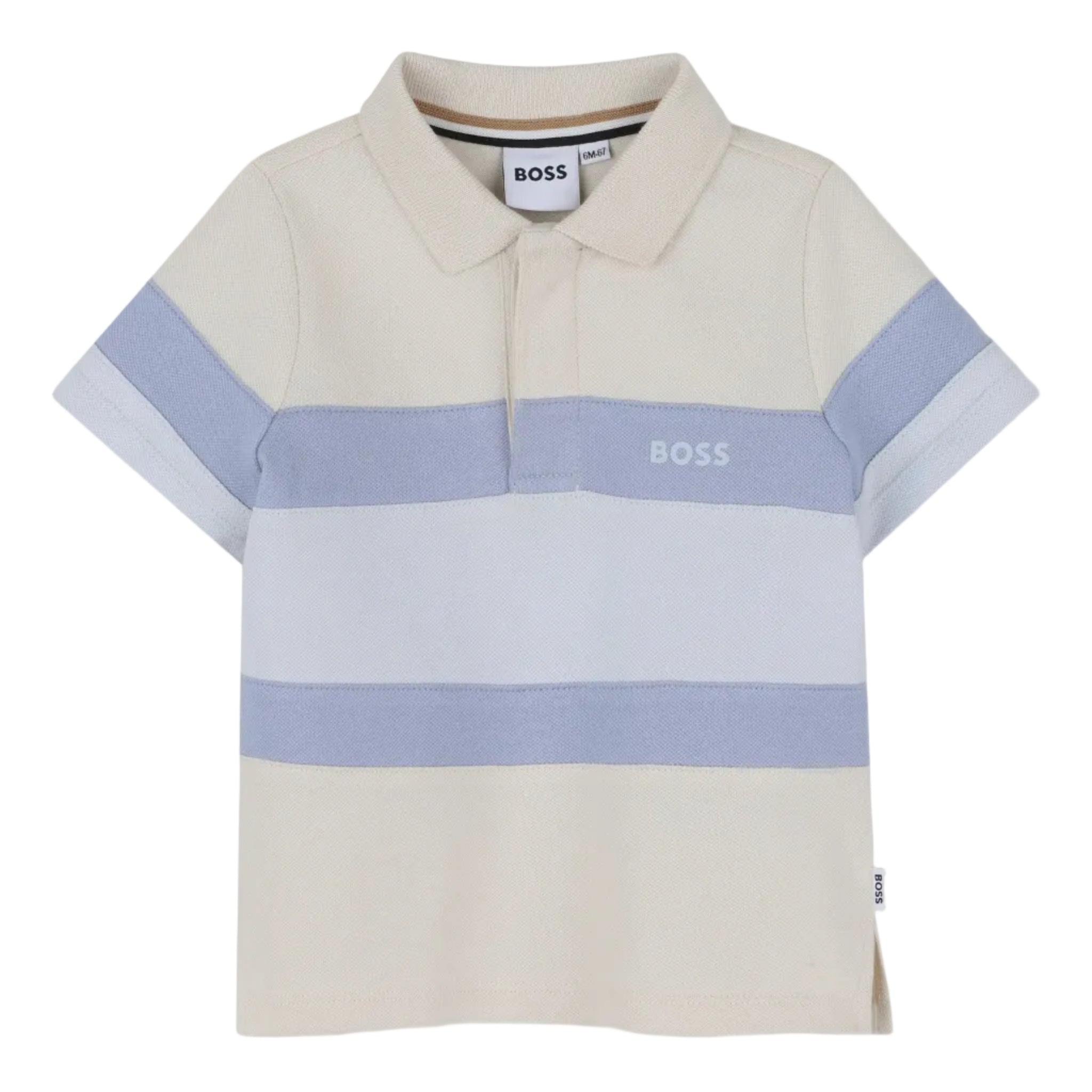 BossStriped Logo Polo Shirt3617165873102SAVANNA