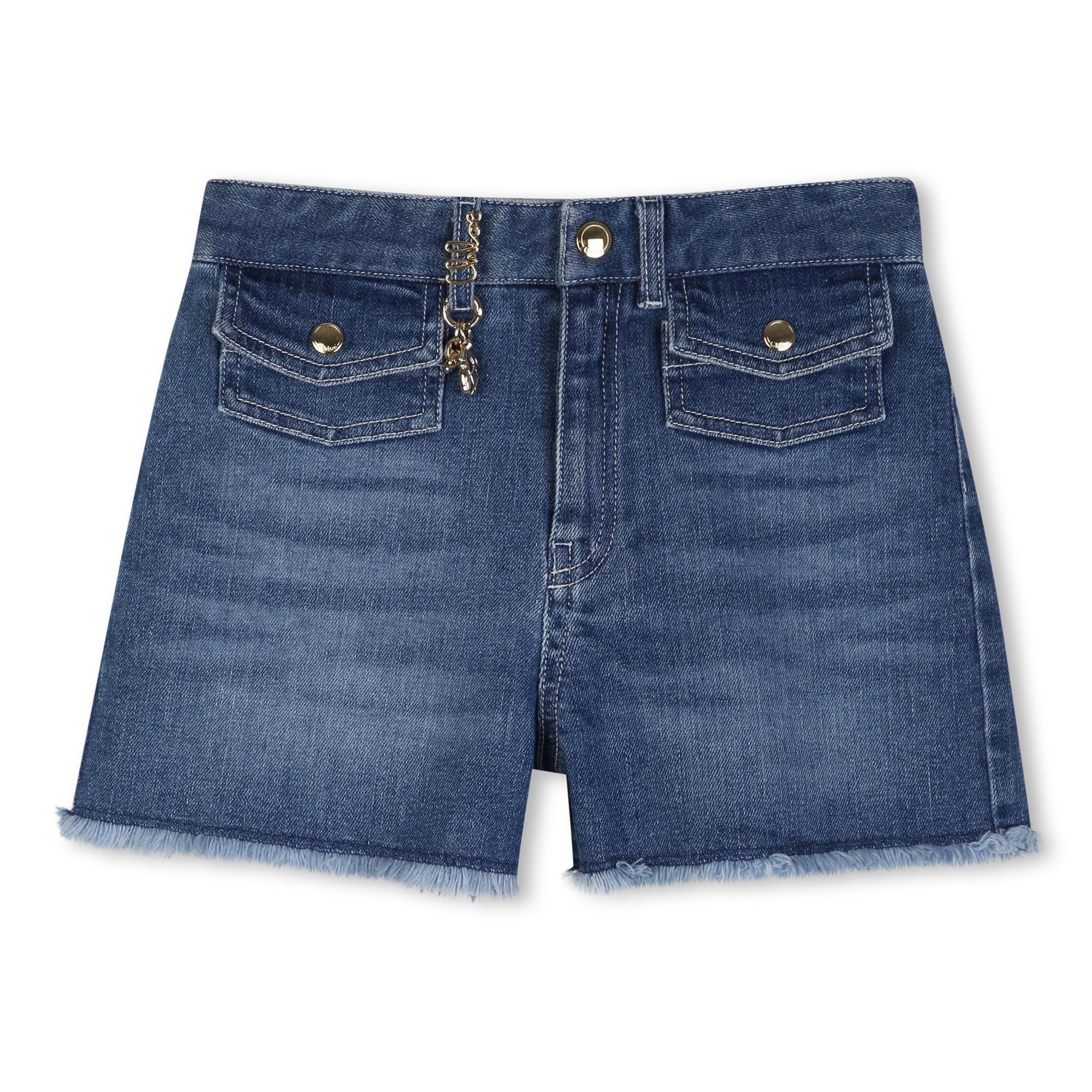 CHLOÉFrayed Hems Denim Shorts3617165823688SAVANNA
