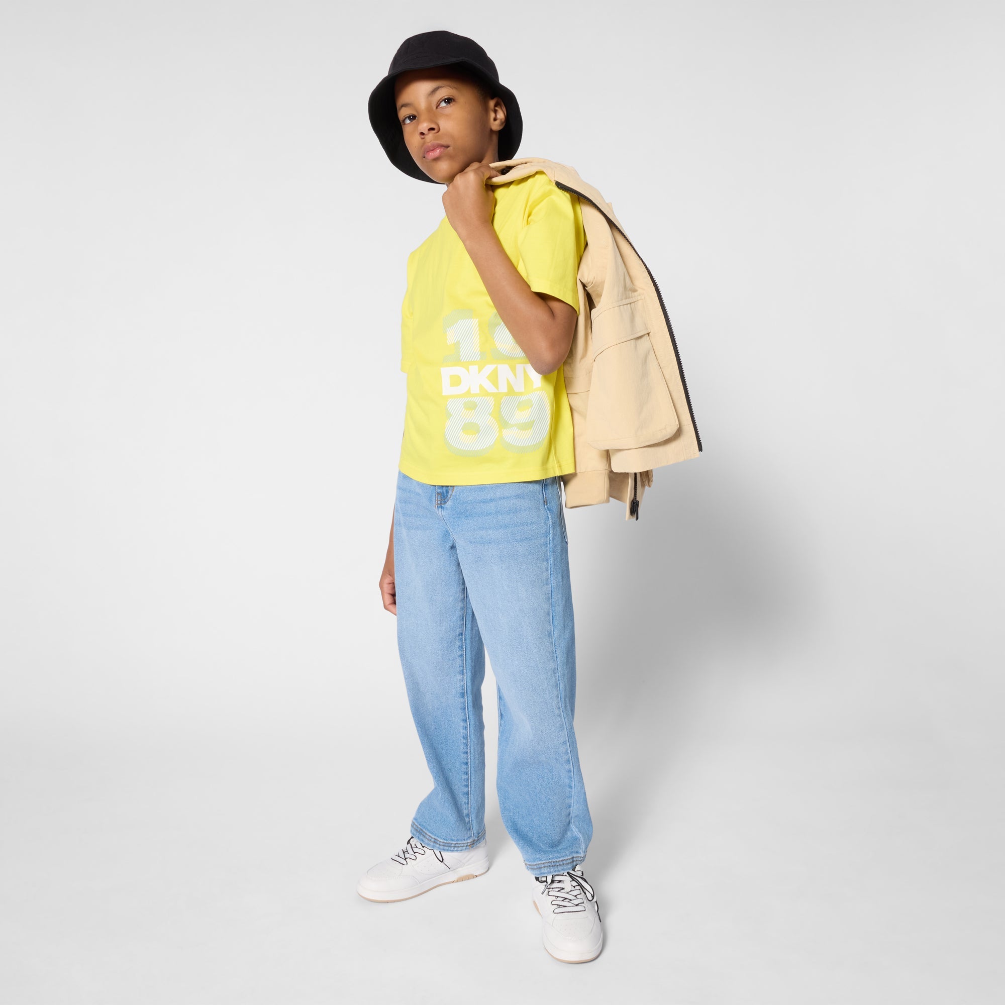 DKNYLeather Laced TrainersSAVANNA