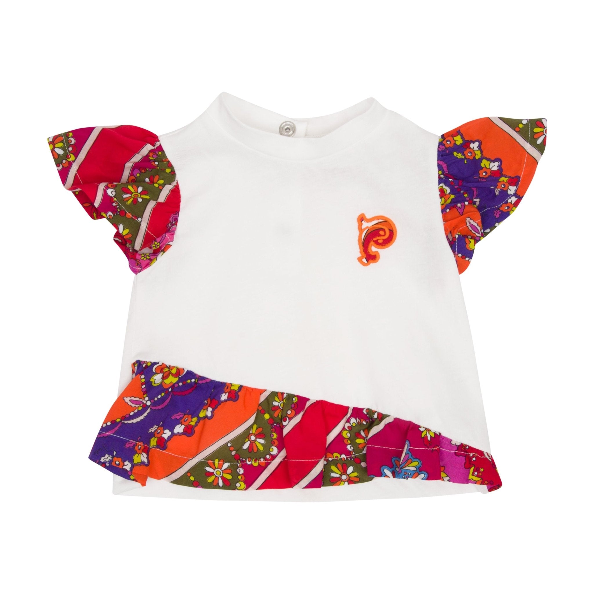 Emilio PucciLogo Ruffle T-Shirt8055178714534SAVANNA