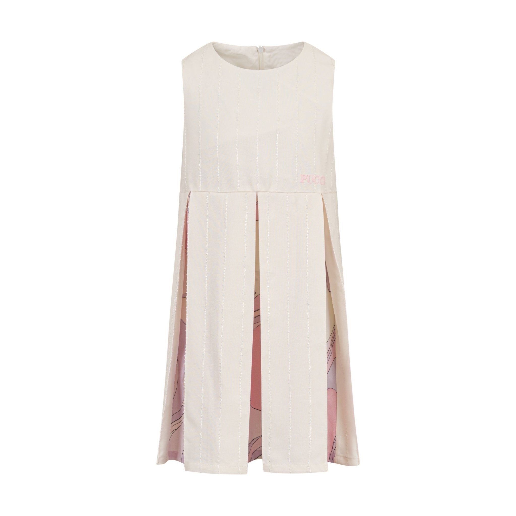 Emilio PucciPleated Overlay Abstract Dress8059774182810SAVANNA