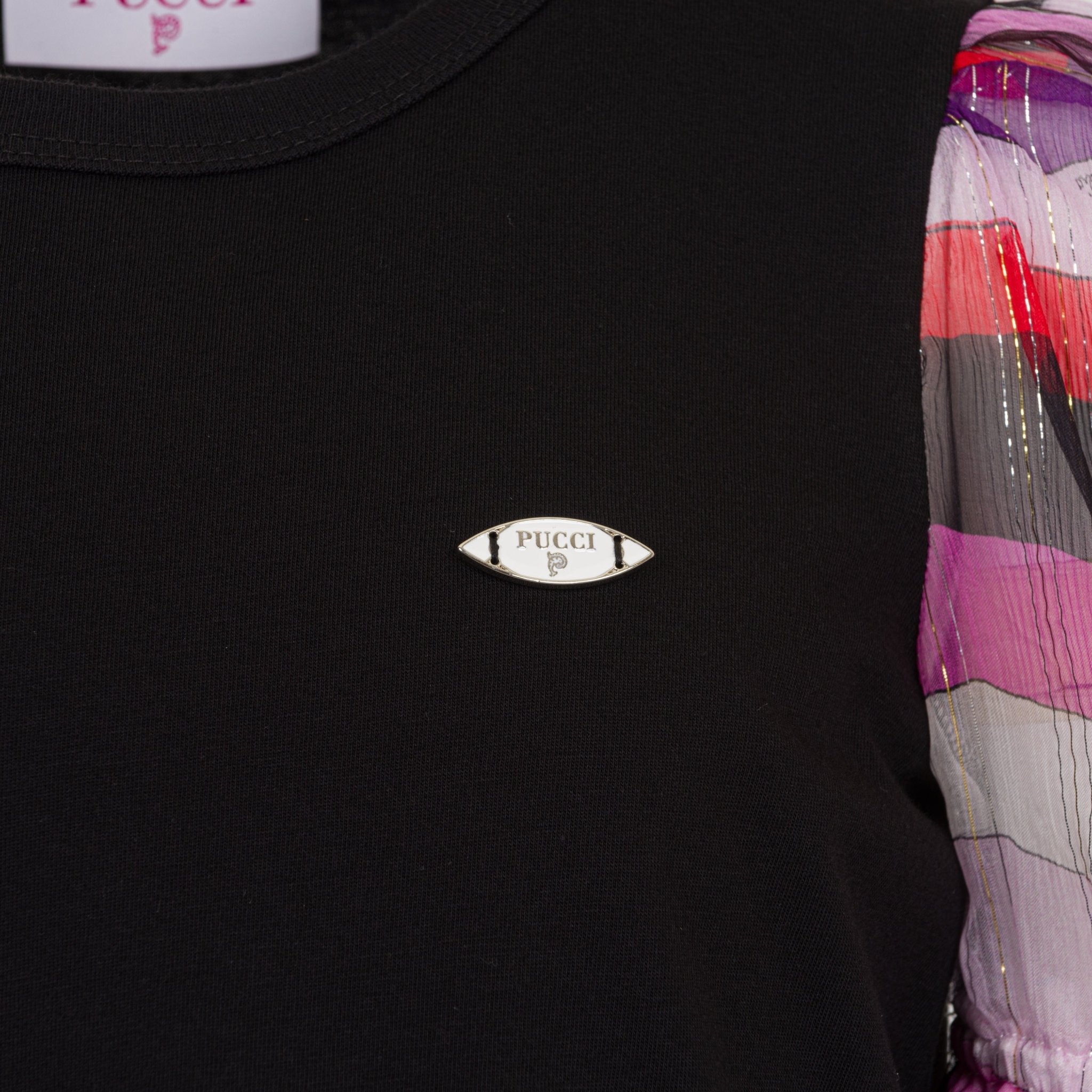 Emilio PucciSheer Striped Puff Sleeves T-Shirt8055178939739SAVANNA