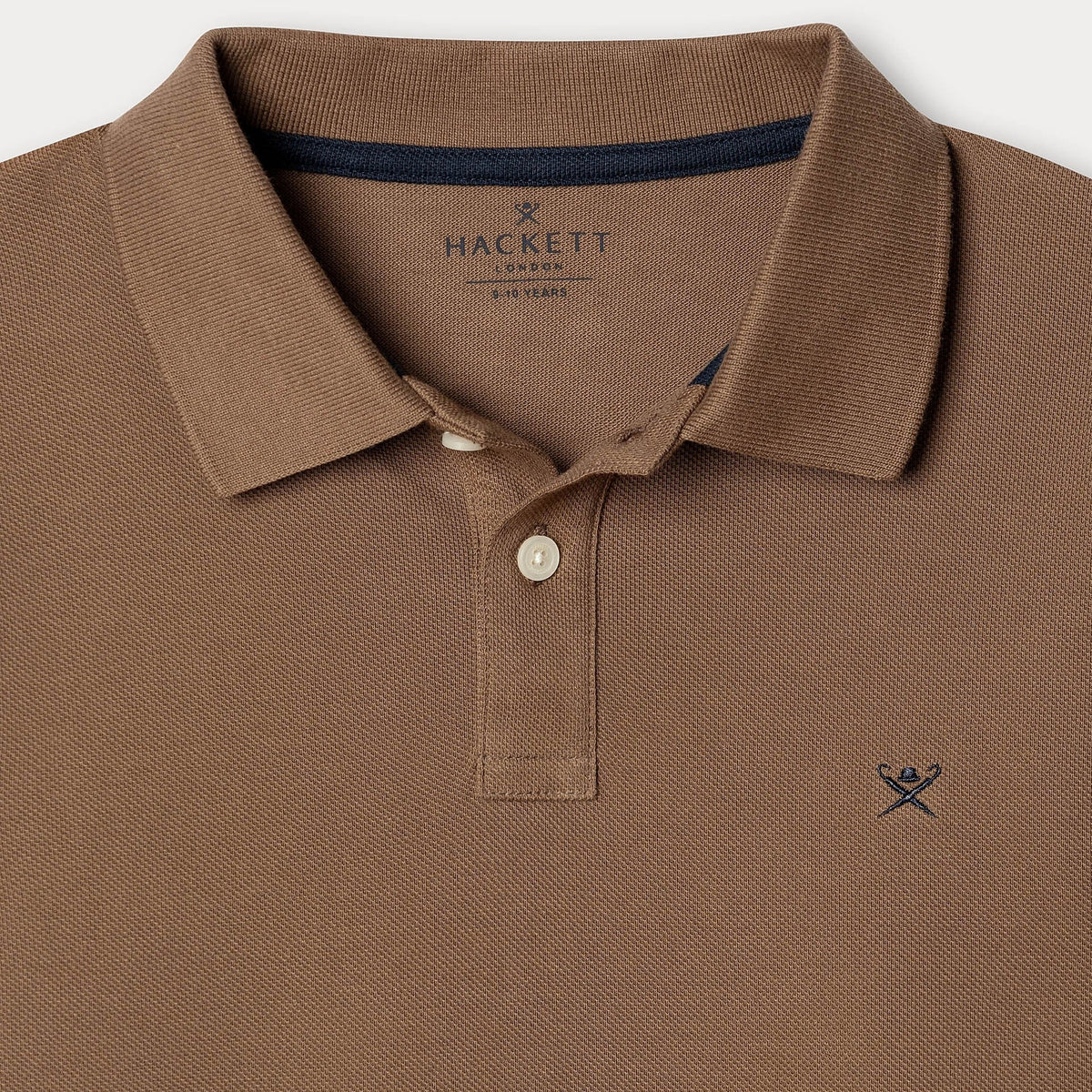 Hackett LondonSmall Logo Sleeved Polo Shirt5063698376173SAVANNA