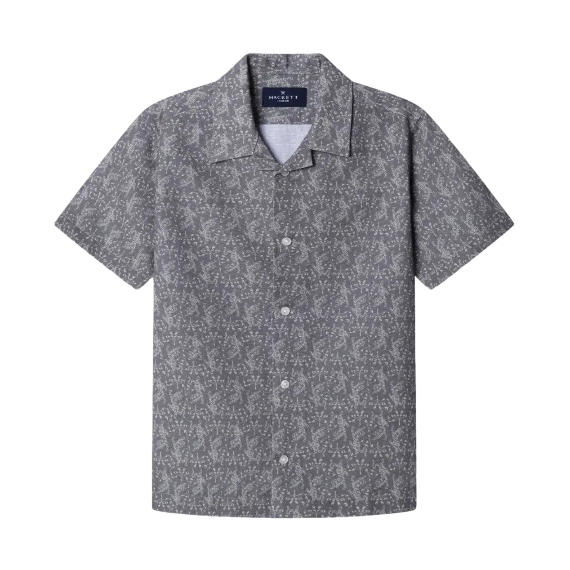 Hackett LondonTiger Print Short Sleeve Shirt5063698128932SAVANNA