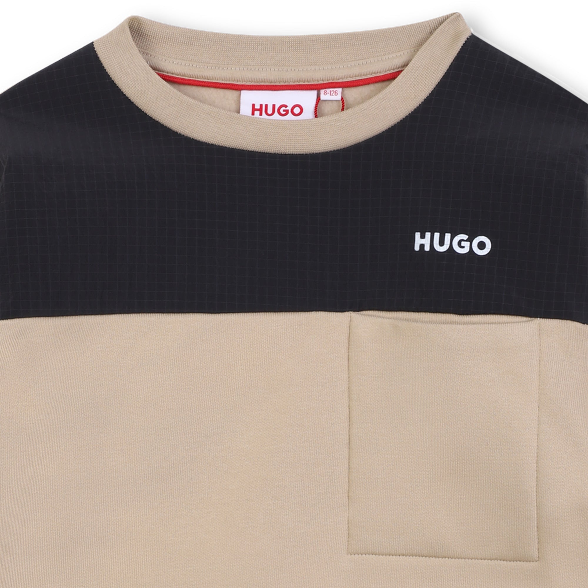 HUGOLogo Print Panelled SweatshirtSAVANNA