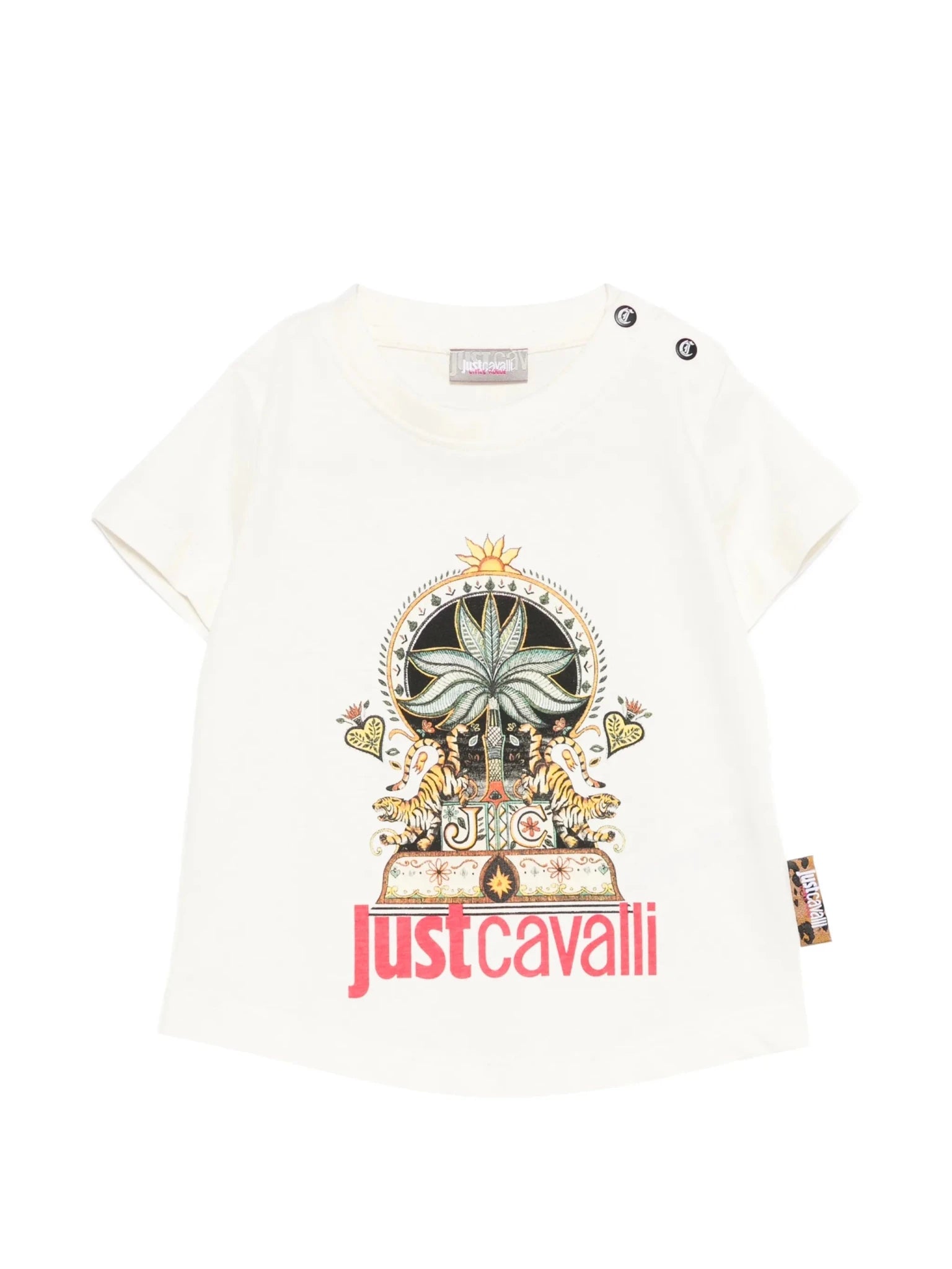 Just CavalliGraphic Short Sleeved T-ShirtSAVANNA