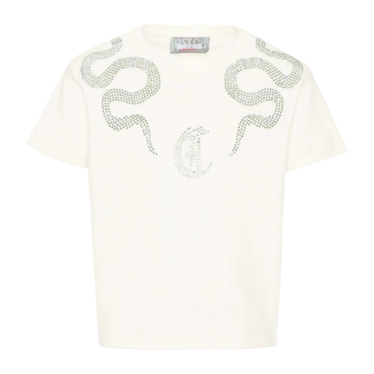 Just CavalliRhinestone Logo T-Shirt8053638906475SAVANNA