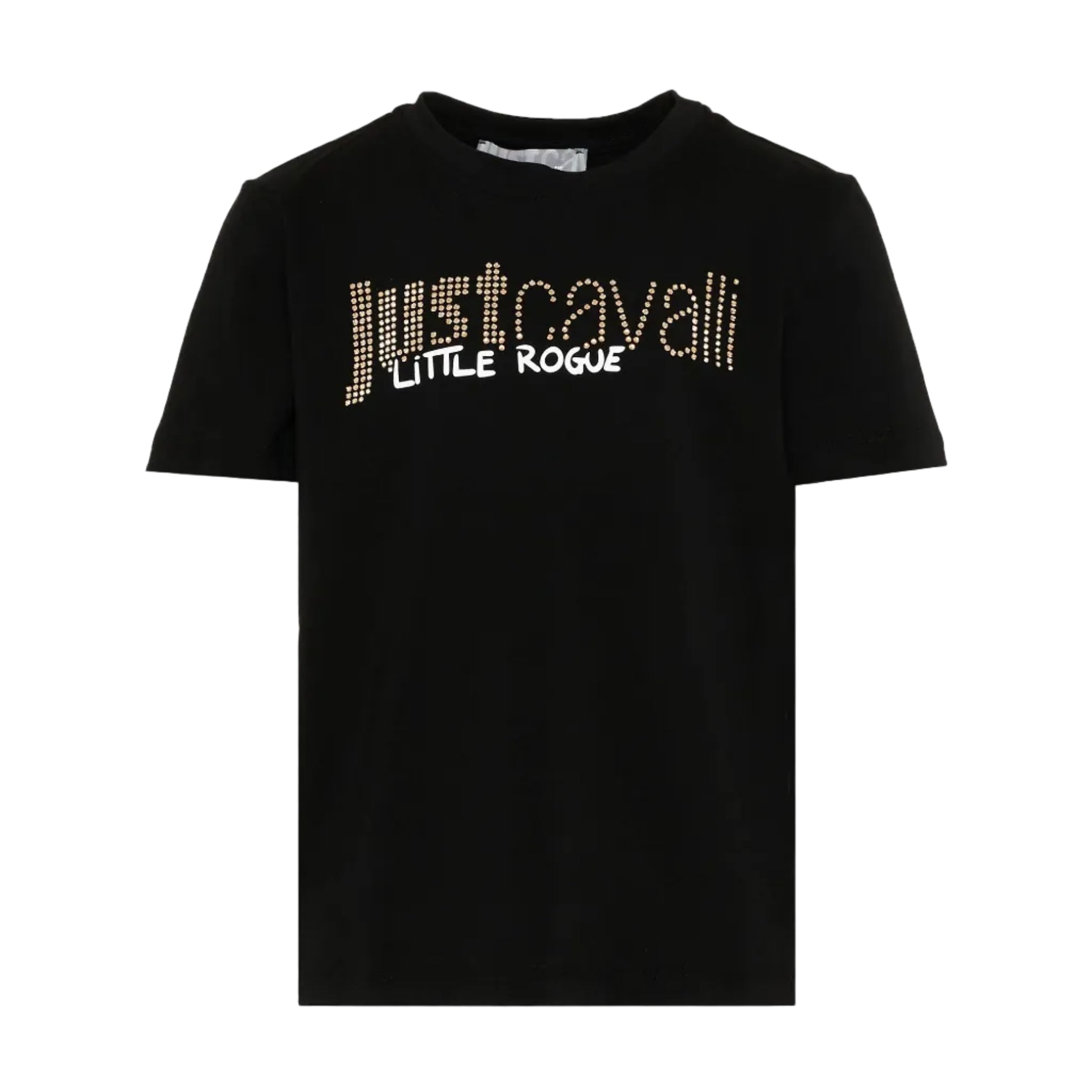 Just CavalliRhinestone Logo T-ShirtSAVANNA