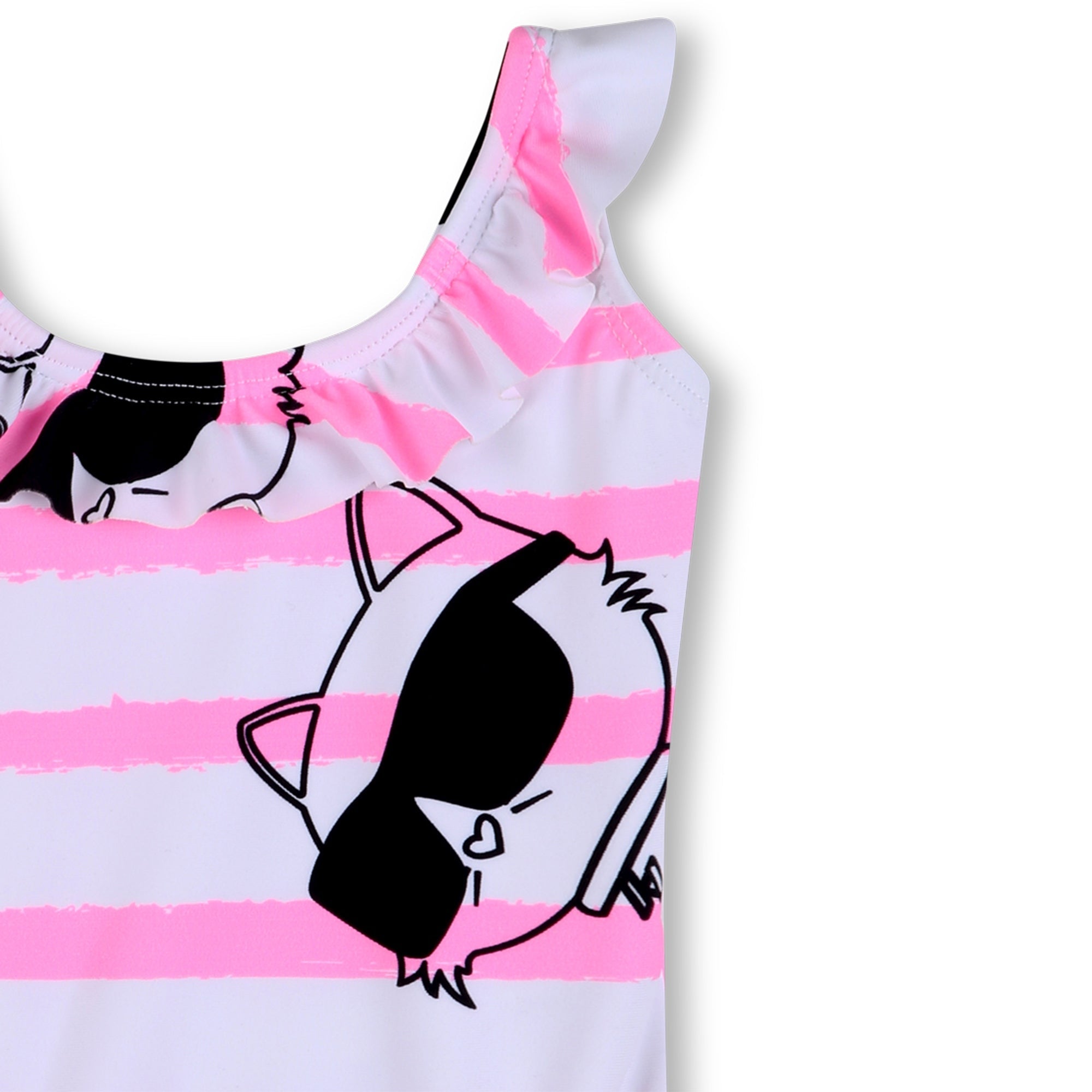 Karl LagerfeldIkon Choupette Striped Ruffled Swimsuit3617166094148SAVANNA