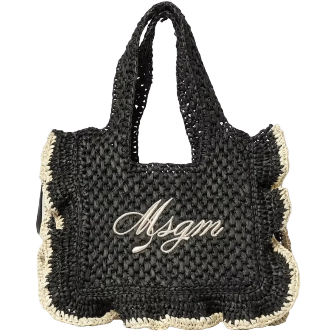 Ruffled Logo Tote Bag