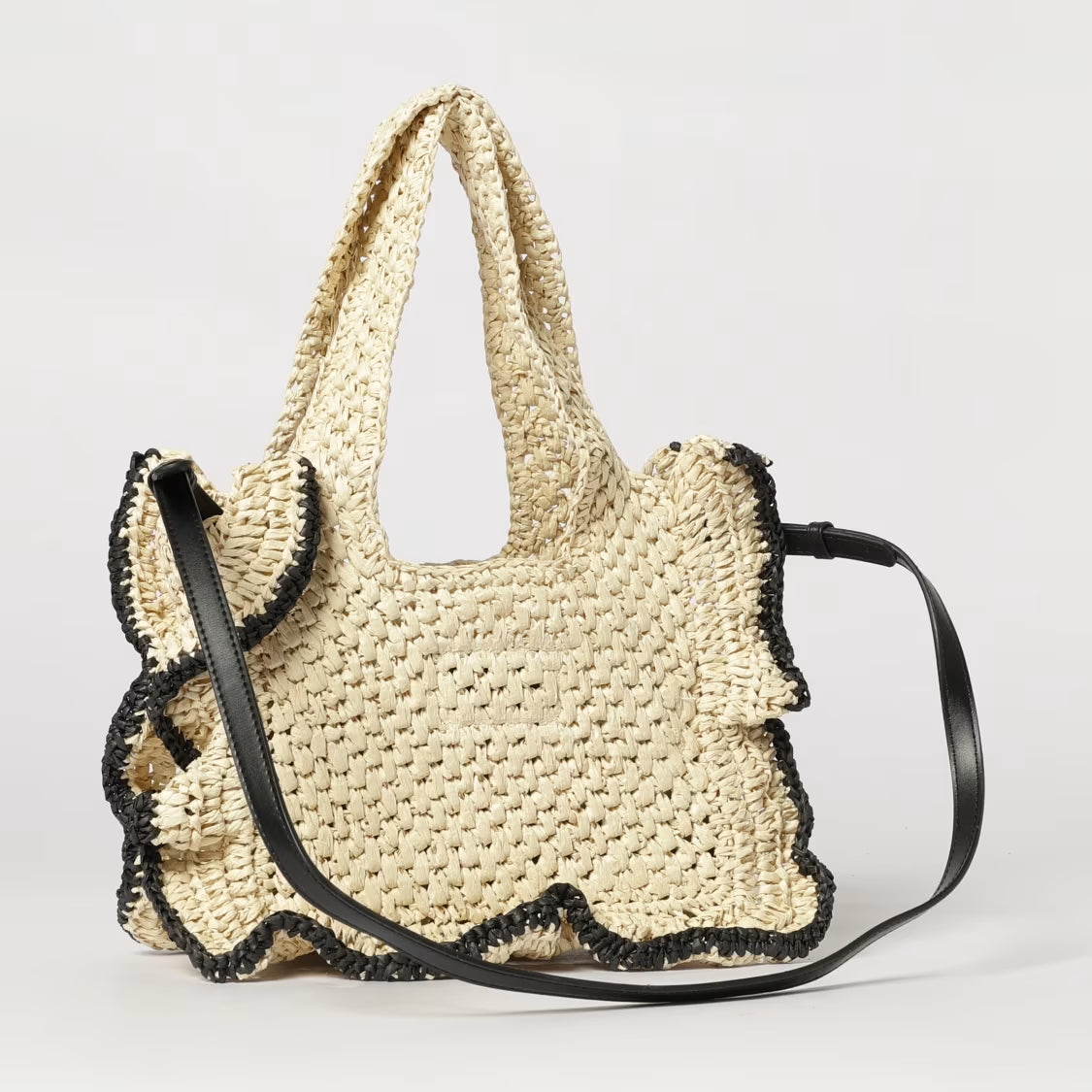 Ruffled Logo Tote Bag