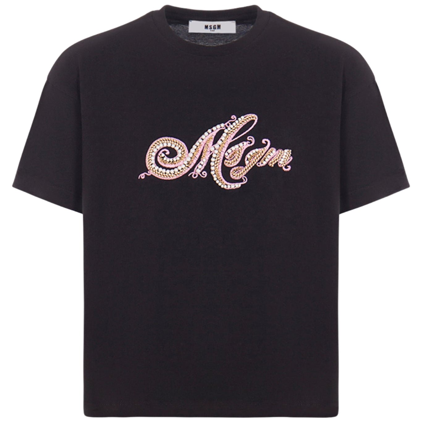 MSGMJersey Embellished Logo T-Shirt8051883392098SAVANNA