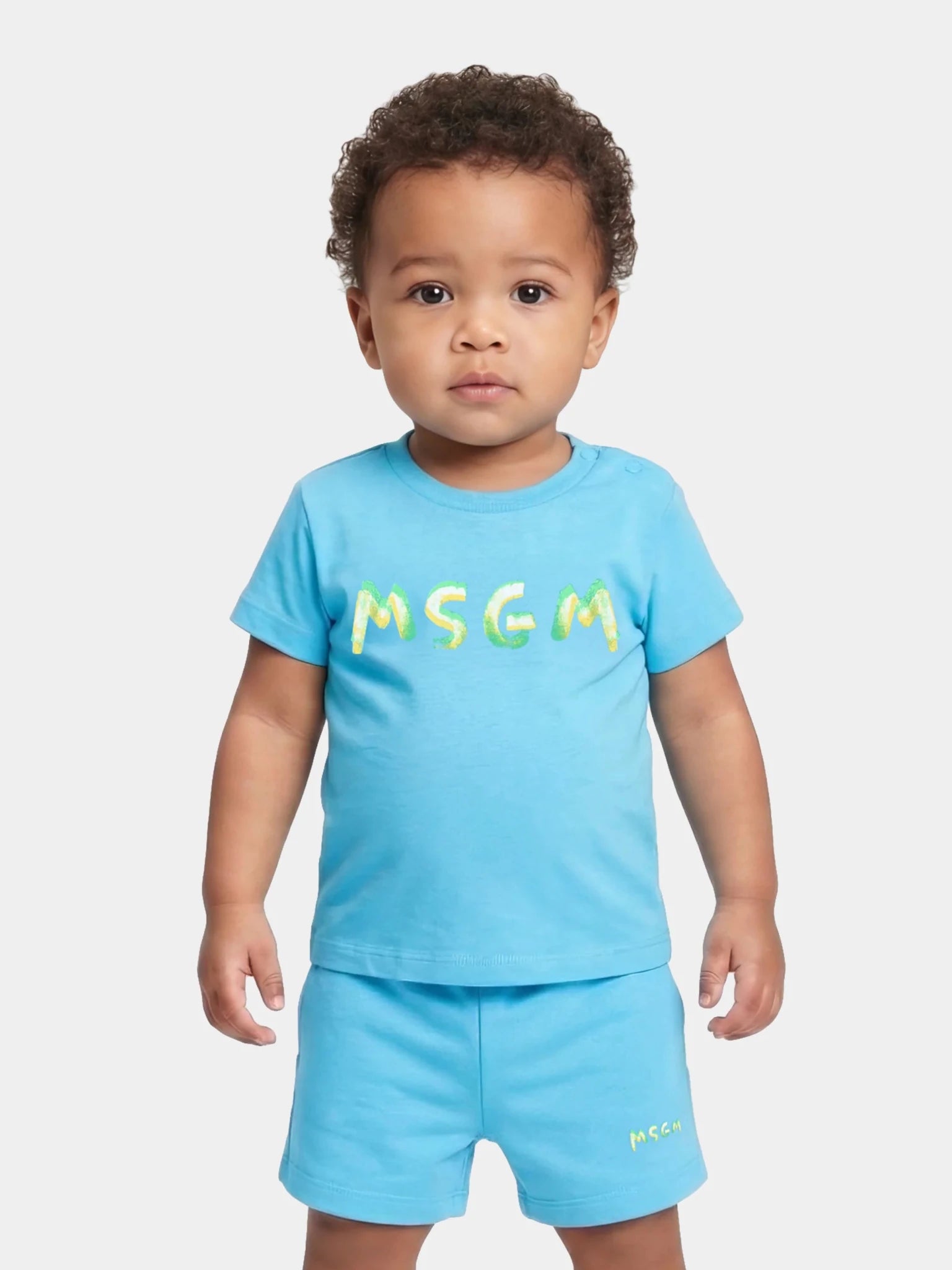 MSGMLogo Print Crewneck Short Set8051883445909SAVANNA