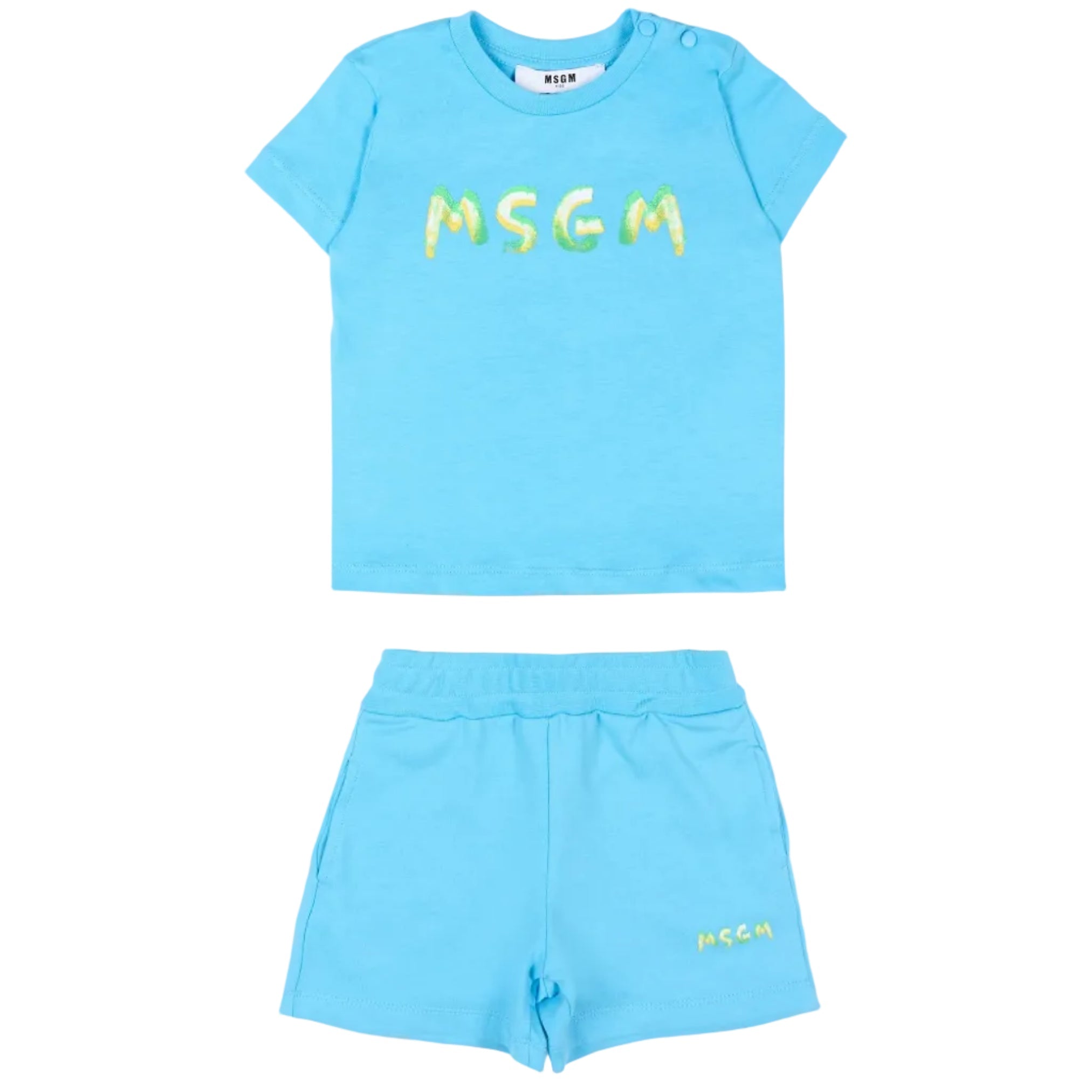 MSGMLogo Print Crewneck Short Set8051883445909SAVANNA