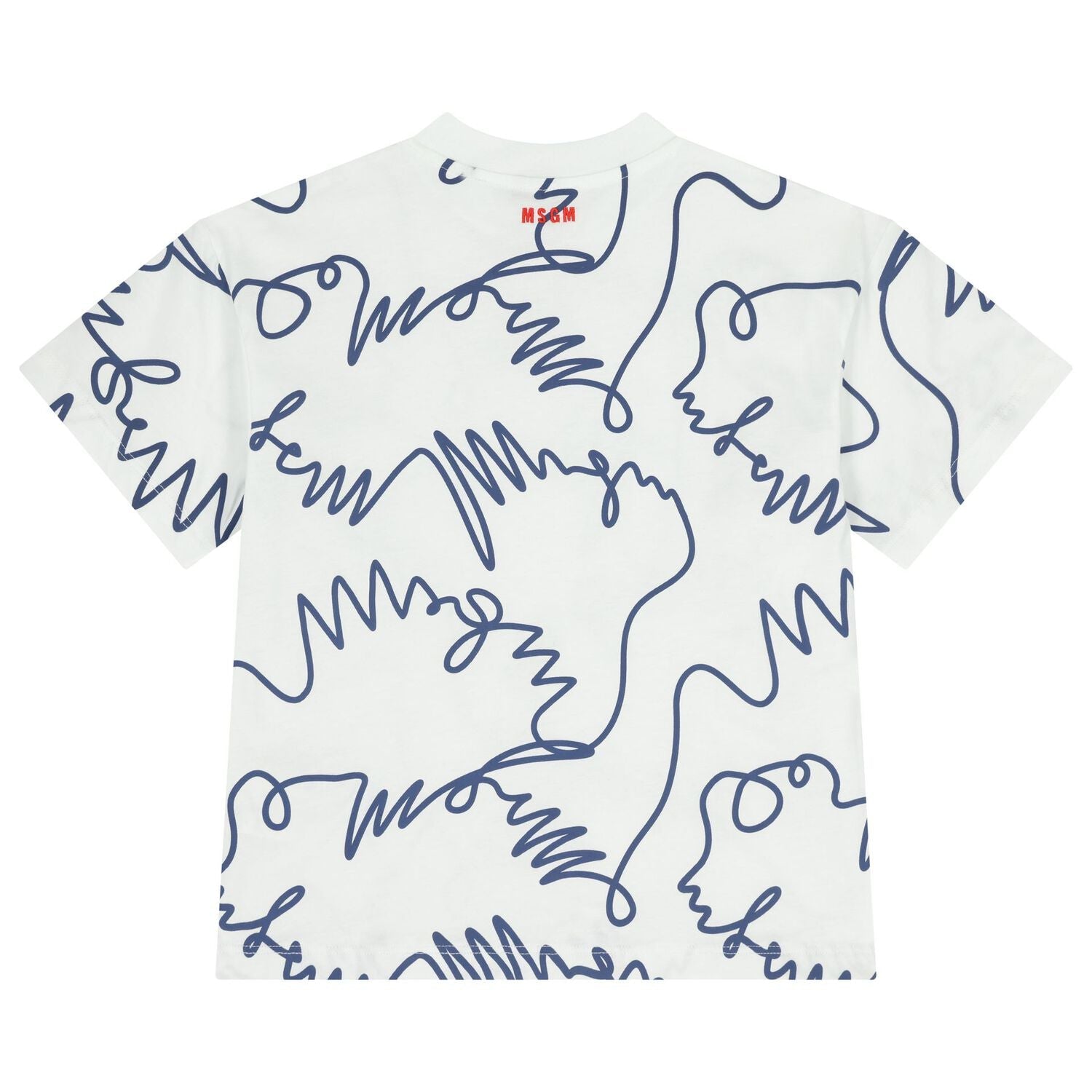 MSGMLogo Printed Abstract T-Shirt8051883442571SAVANNA