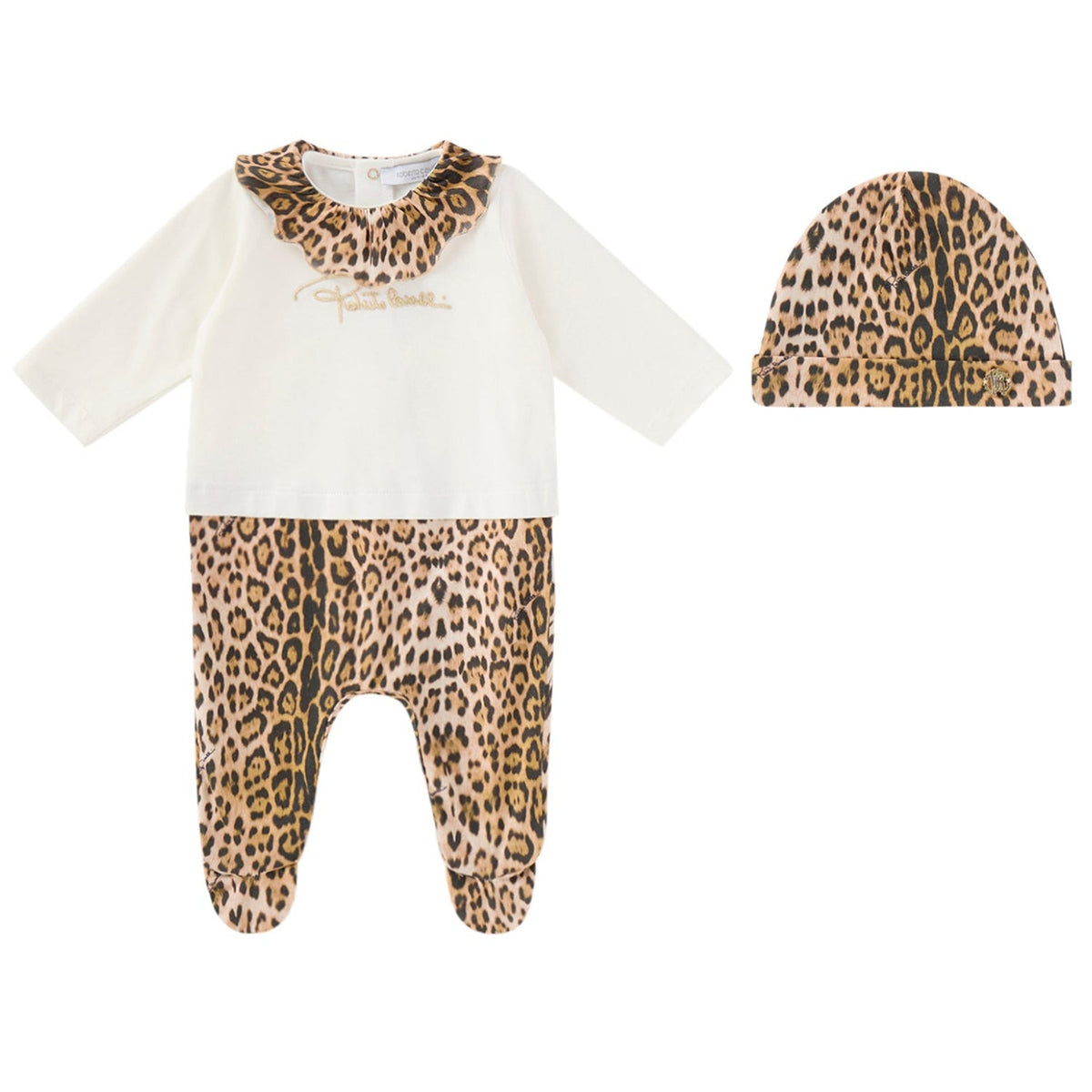 Roberto CavalliLeopard Embroidered Babygrow Set8053638806676SAVANNA