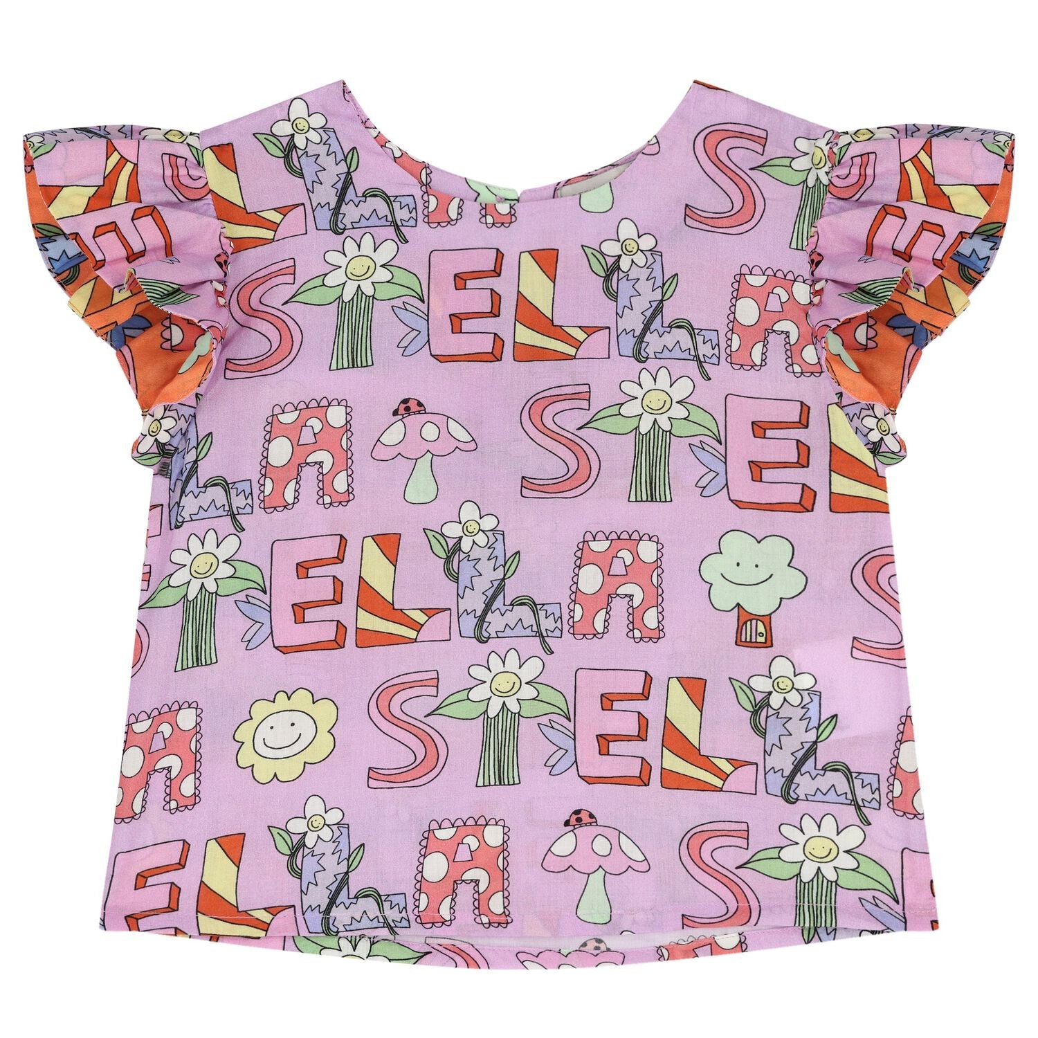 Stella McCartneyLettering Pleated T-ShirtSAVANNA