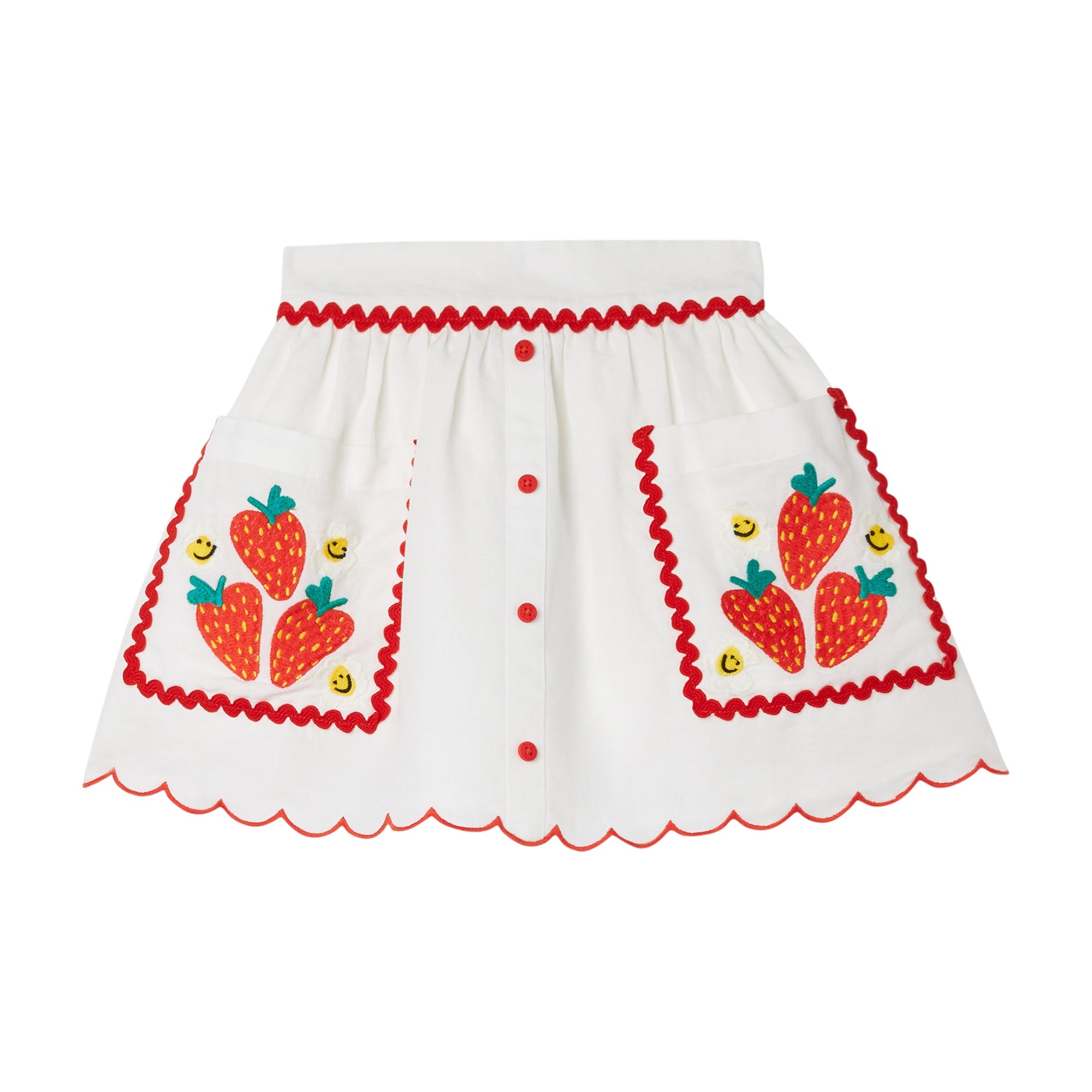 Stella McCartneyStrawberry Embroidered Skirt8055178779601SAVANNA