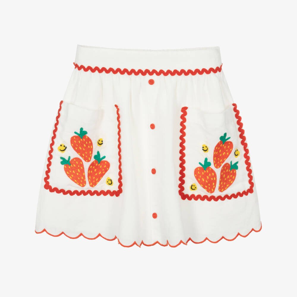 Stella McCartneyStrawberry Embroidered Skirt8055178779601SAVANNA