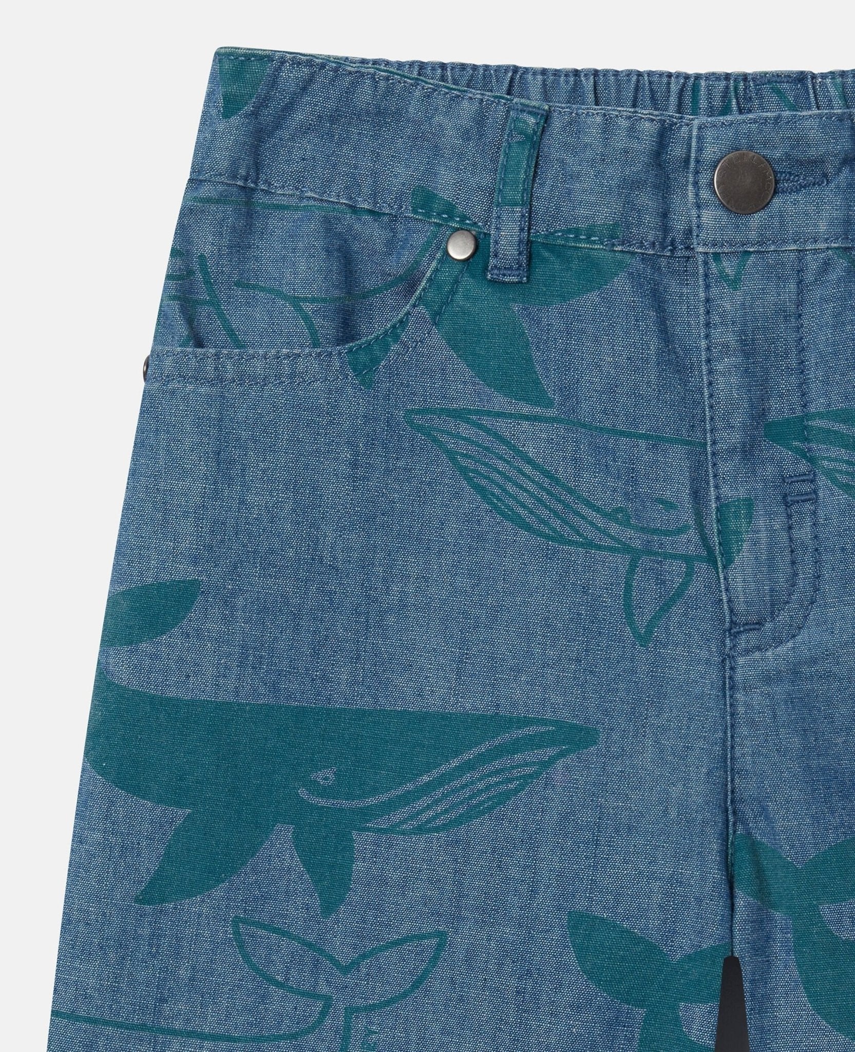 Stella McCartneyWhale Print Denim Shorts8059774251905SAVANNA