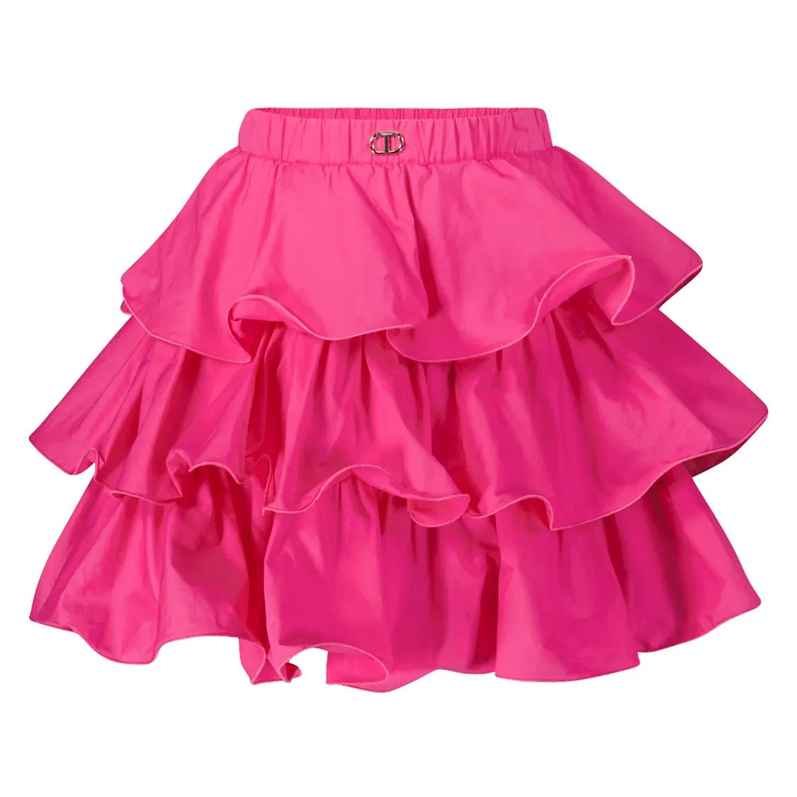 TWINSETShort Poplin Flounce SkirtSAVANNA