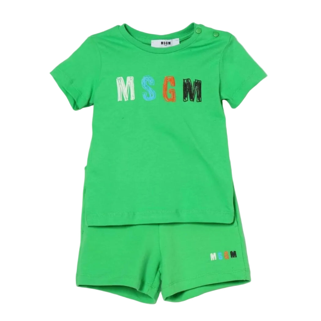 Logo Print Shorts Set