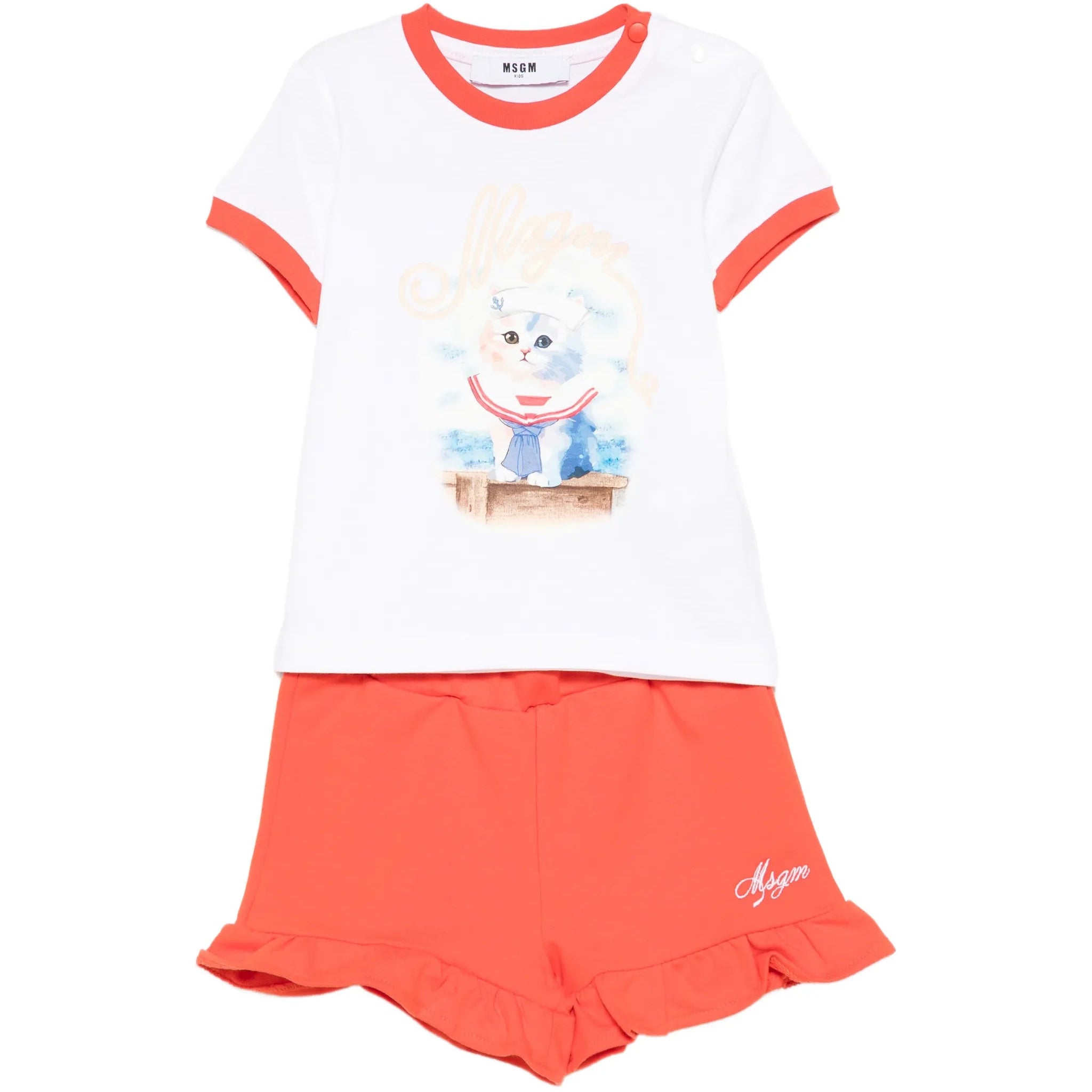 Cat Print Short Set