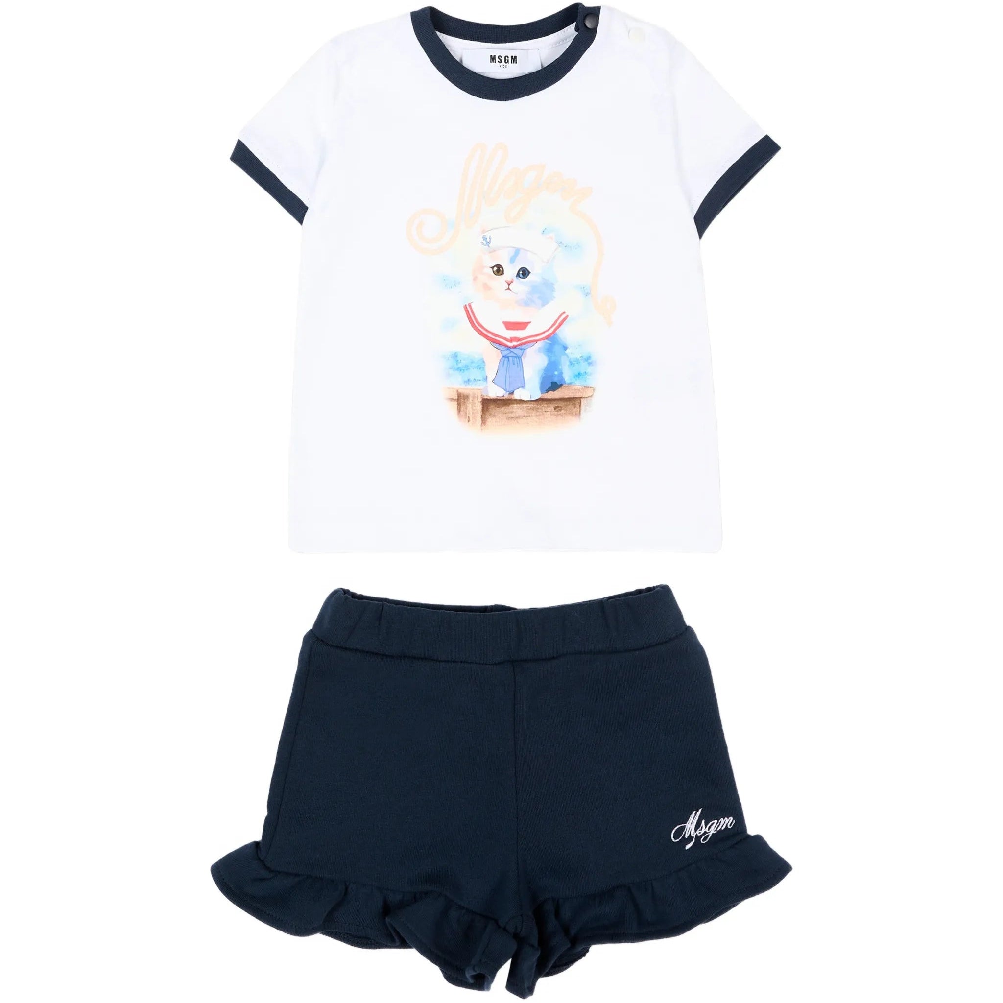 Cat Print Short Set