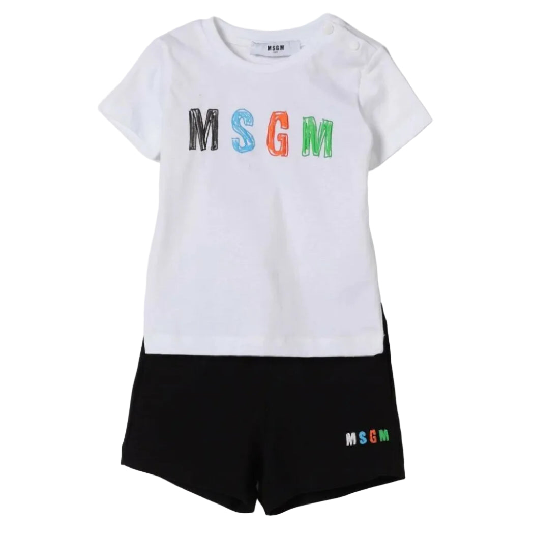 Logo Print Shorts Set