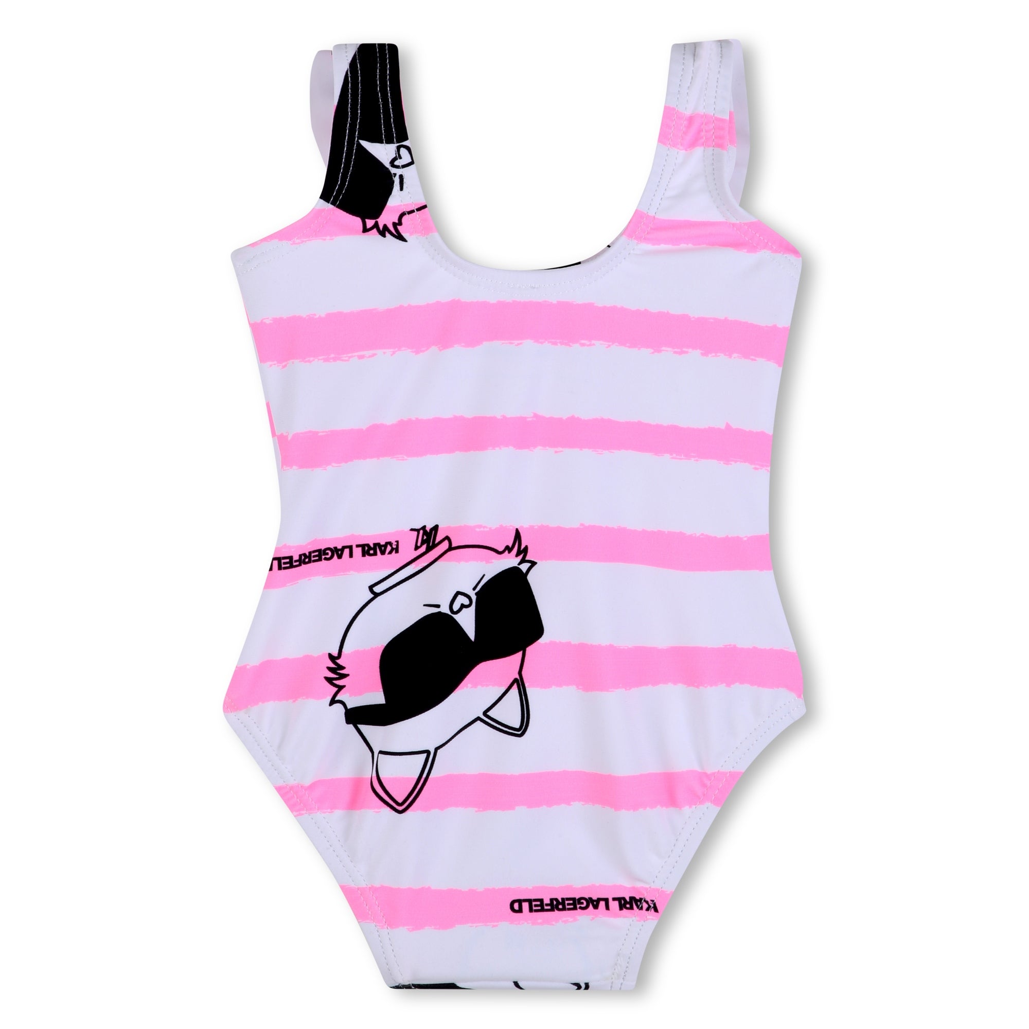 Ikon Choupette Striped Ruffled Swimsuit