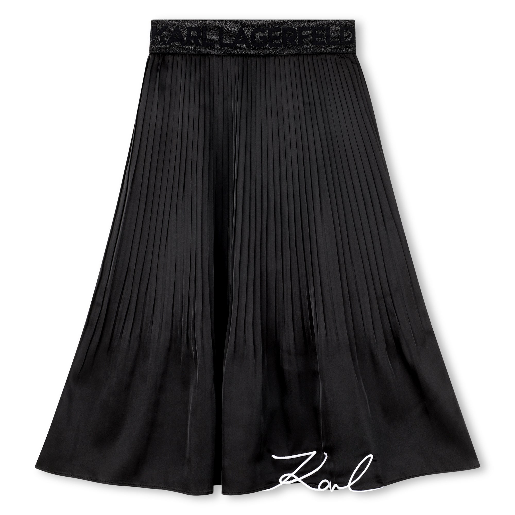 Logo Pleated Skirt