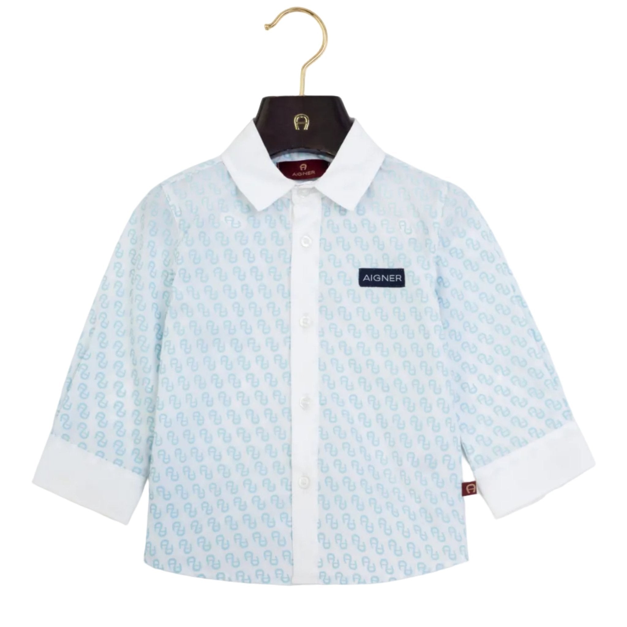 AIGNERPoplin Print Logo Shirt4062176912552SAVANNA