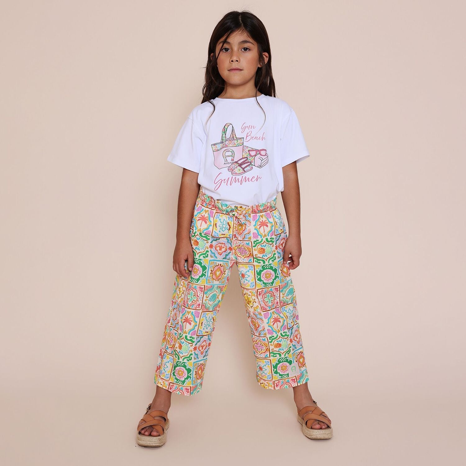 AIGNERTile Print Trousers4062176862581SAVANNA