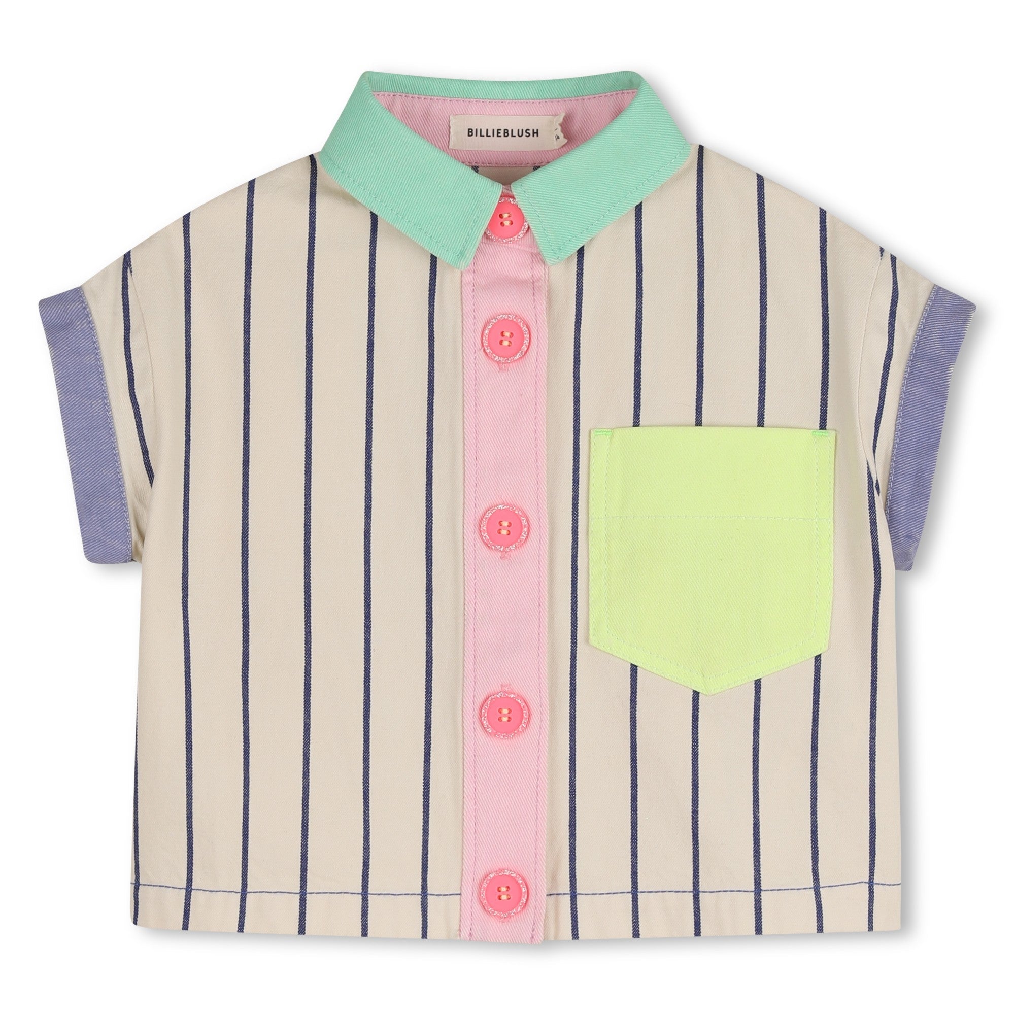 BillieblushStripe Patch Pocket Shirt3617165874710SAVANNA