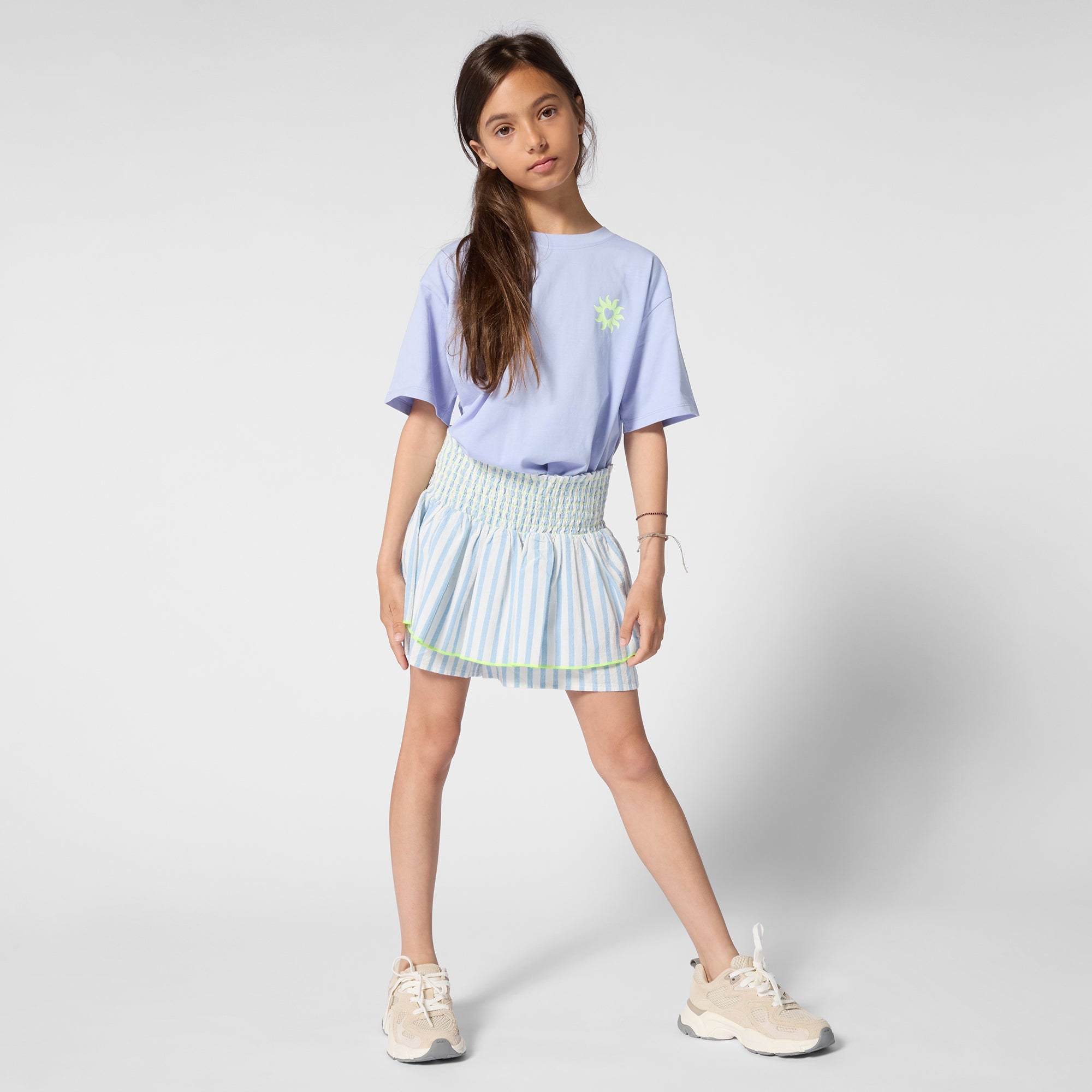 BillieblushStriped Tiered ShortsSAVANNA