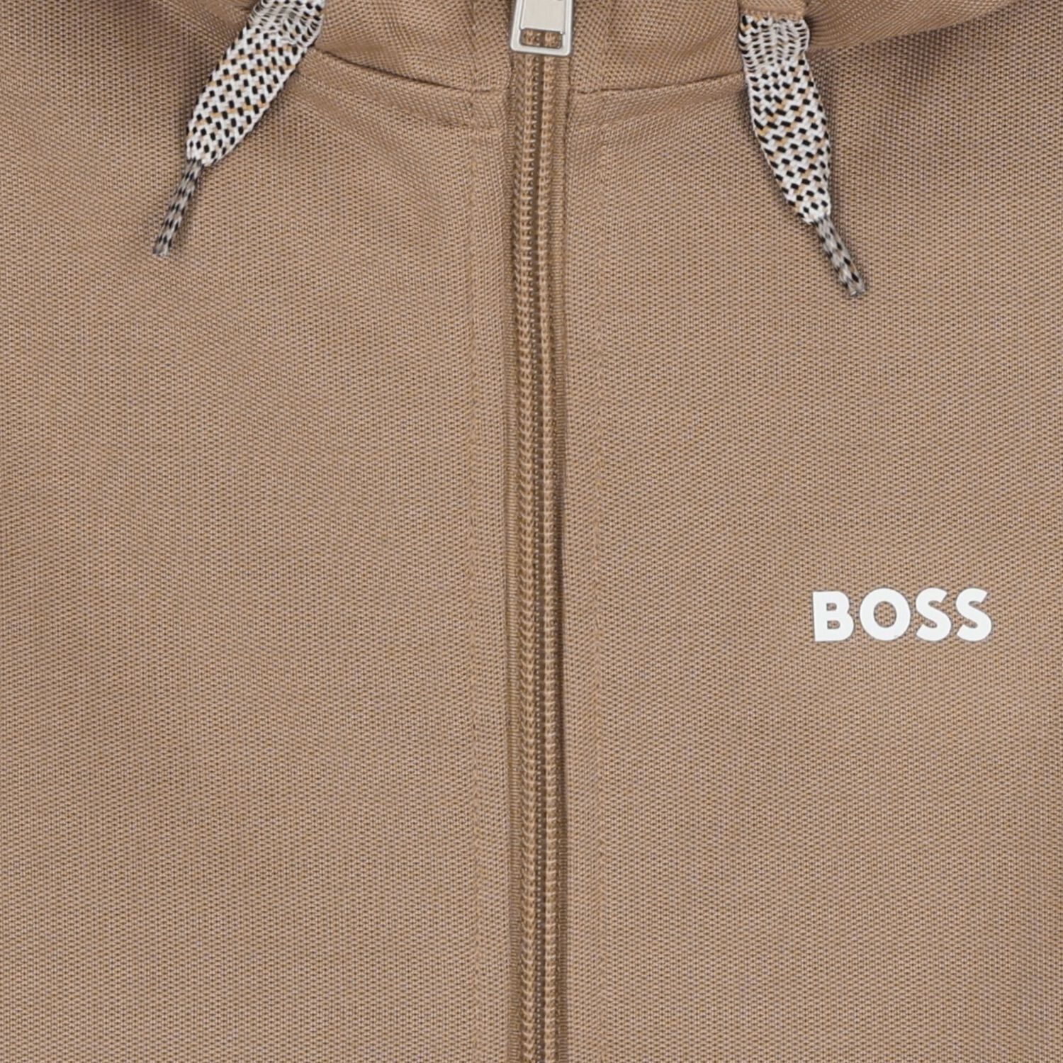 BossLogo Hooded Zip Up Top3617165732638SAVANNA
