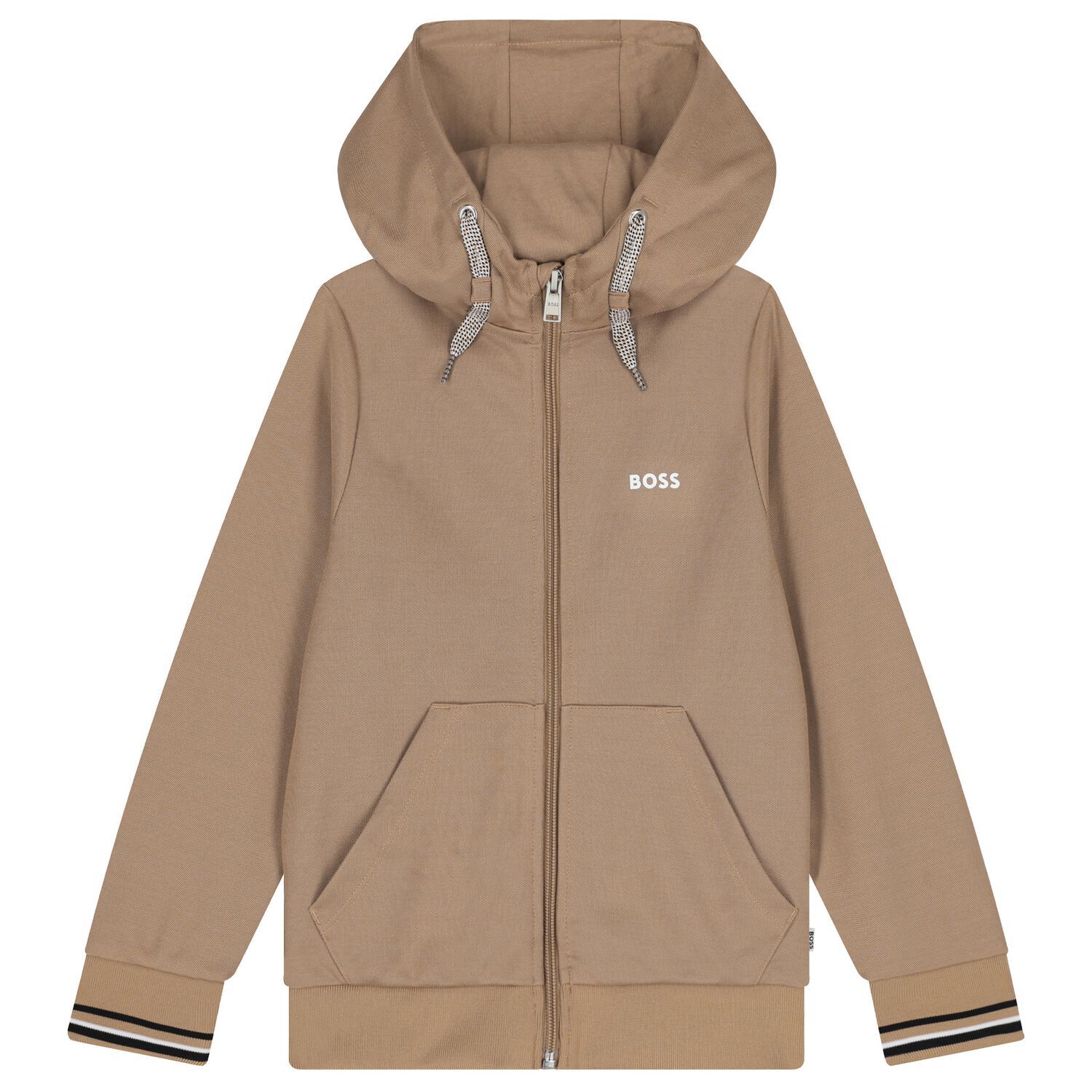 BossLogo Hooded Zip Up Top3617165732638SAVANNA